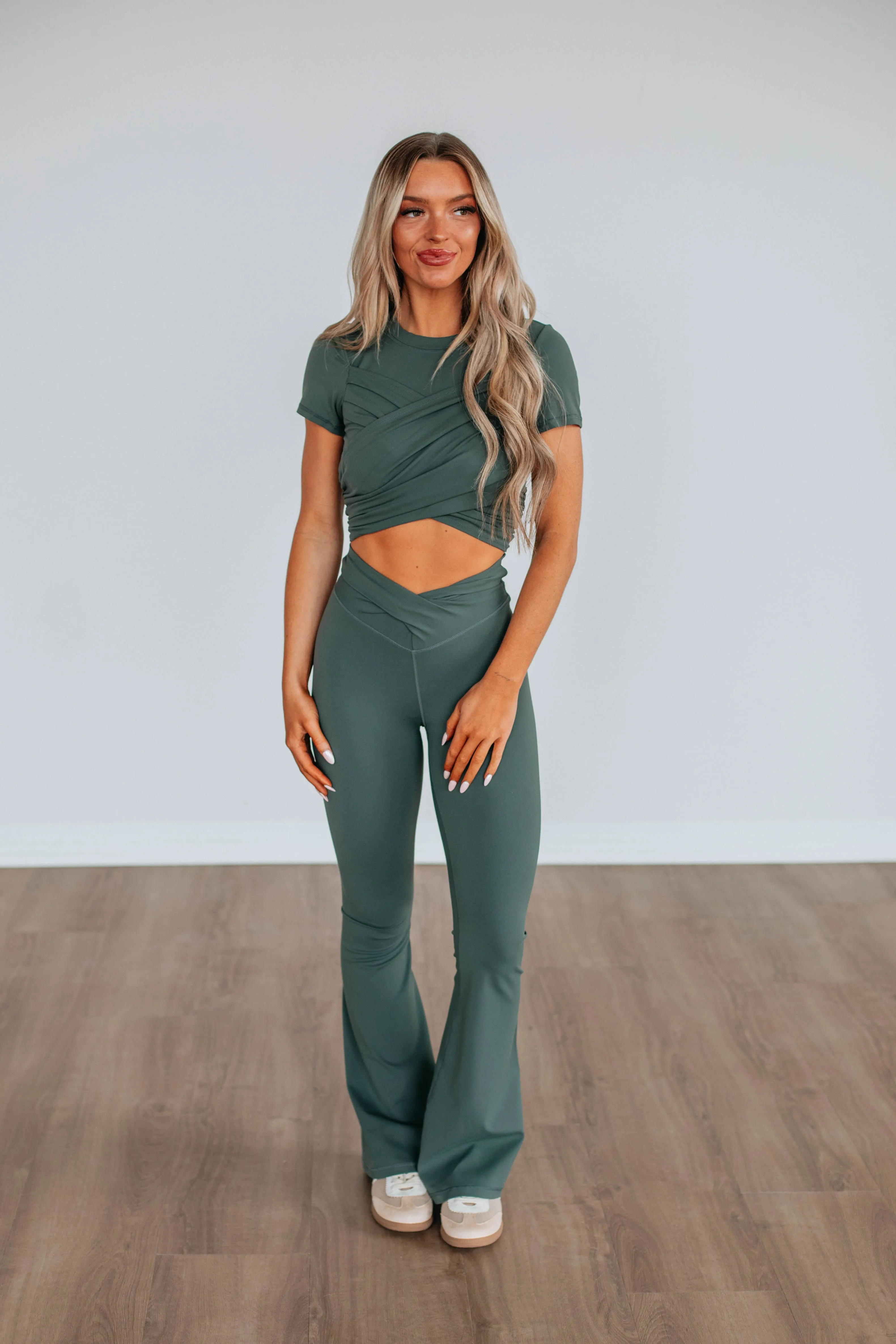 Alita Twist Front Top - Spruce