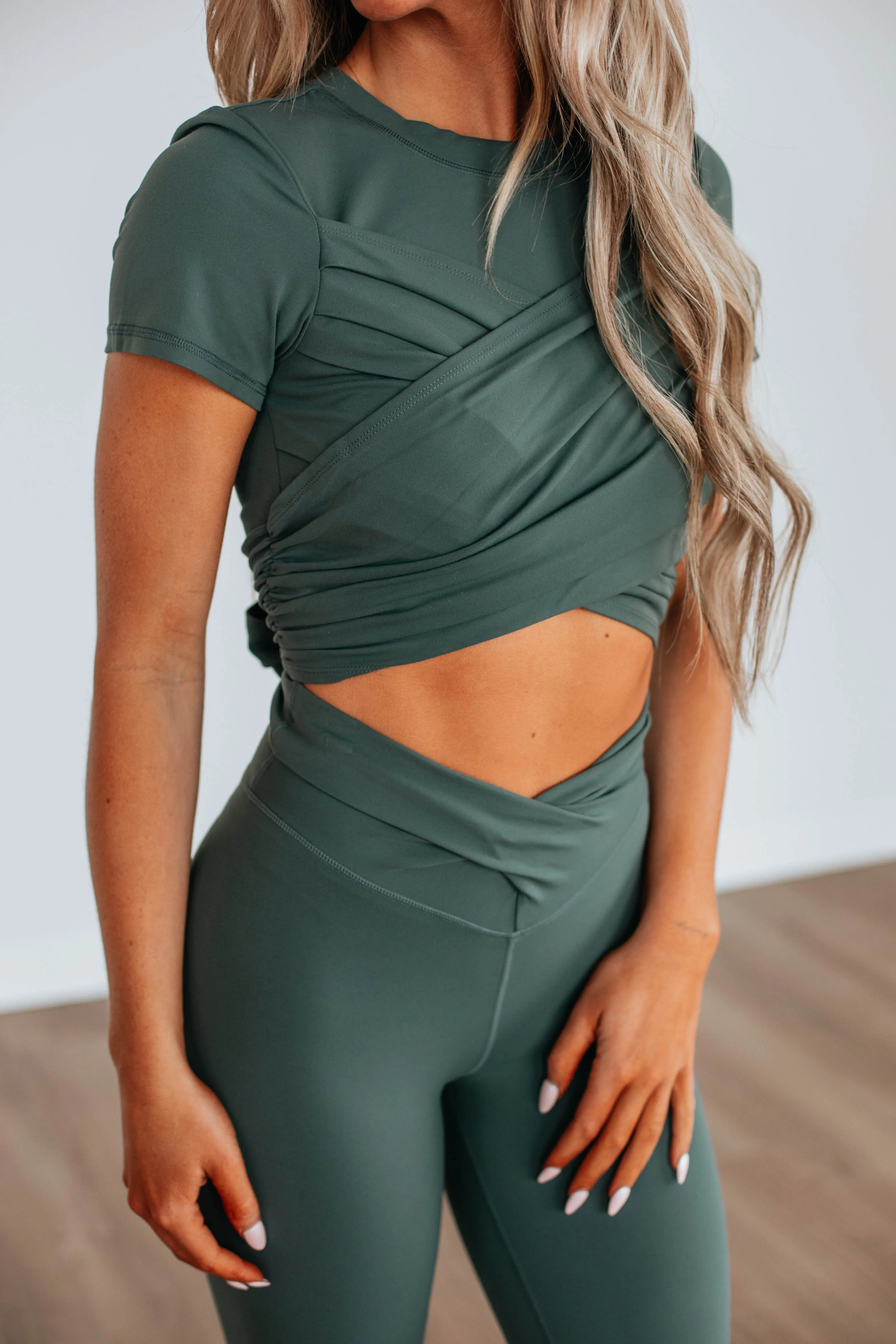 Alita Twist Front Top - Spruce