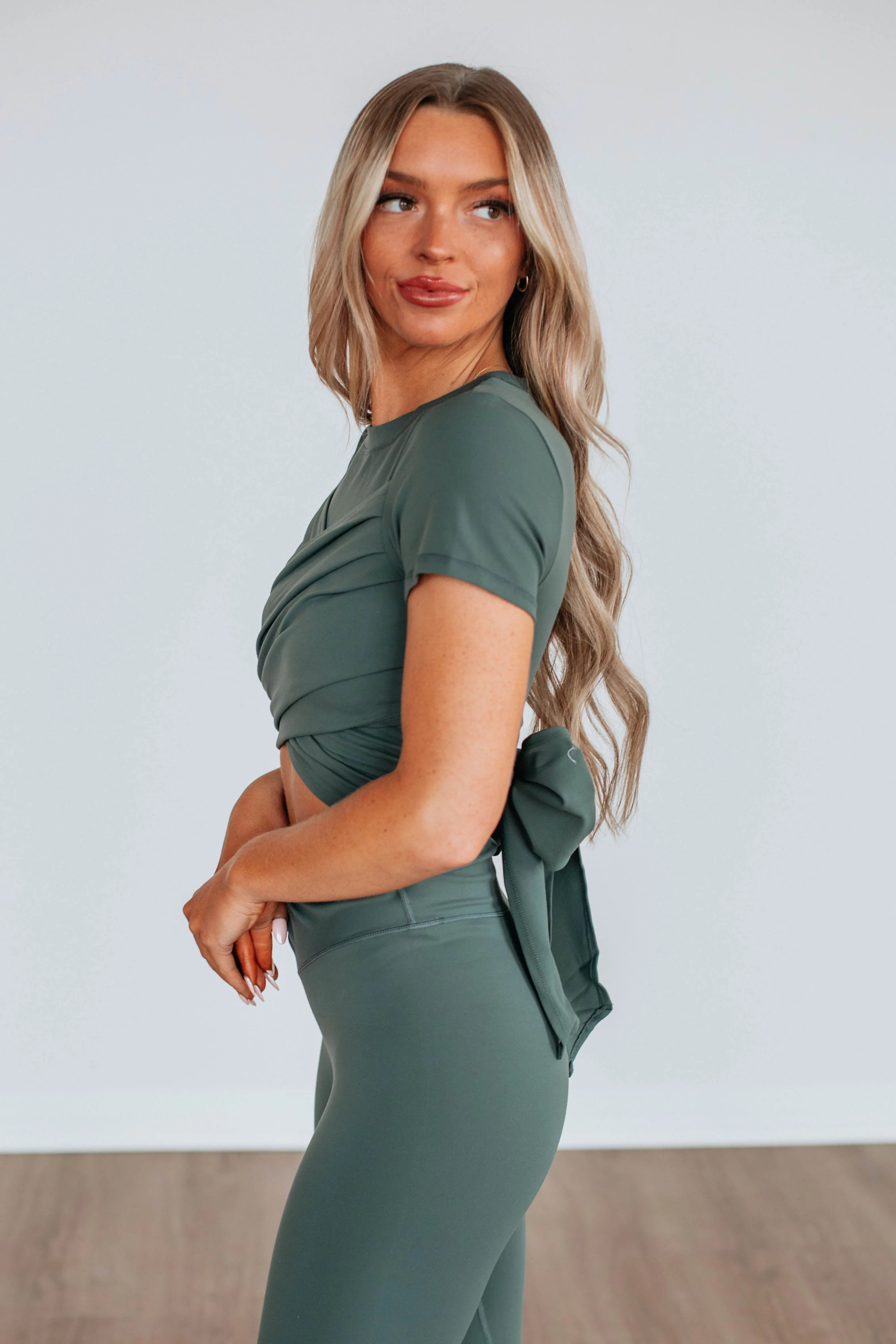 Alita Twist Front Top - Spruce