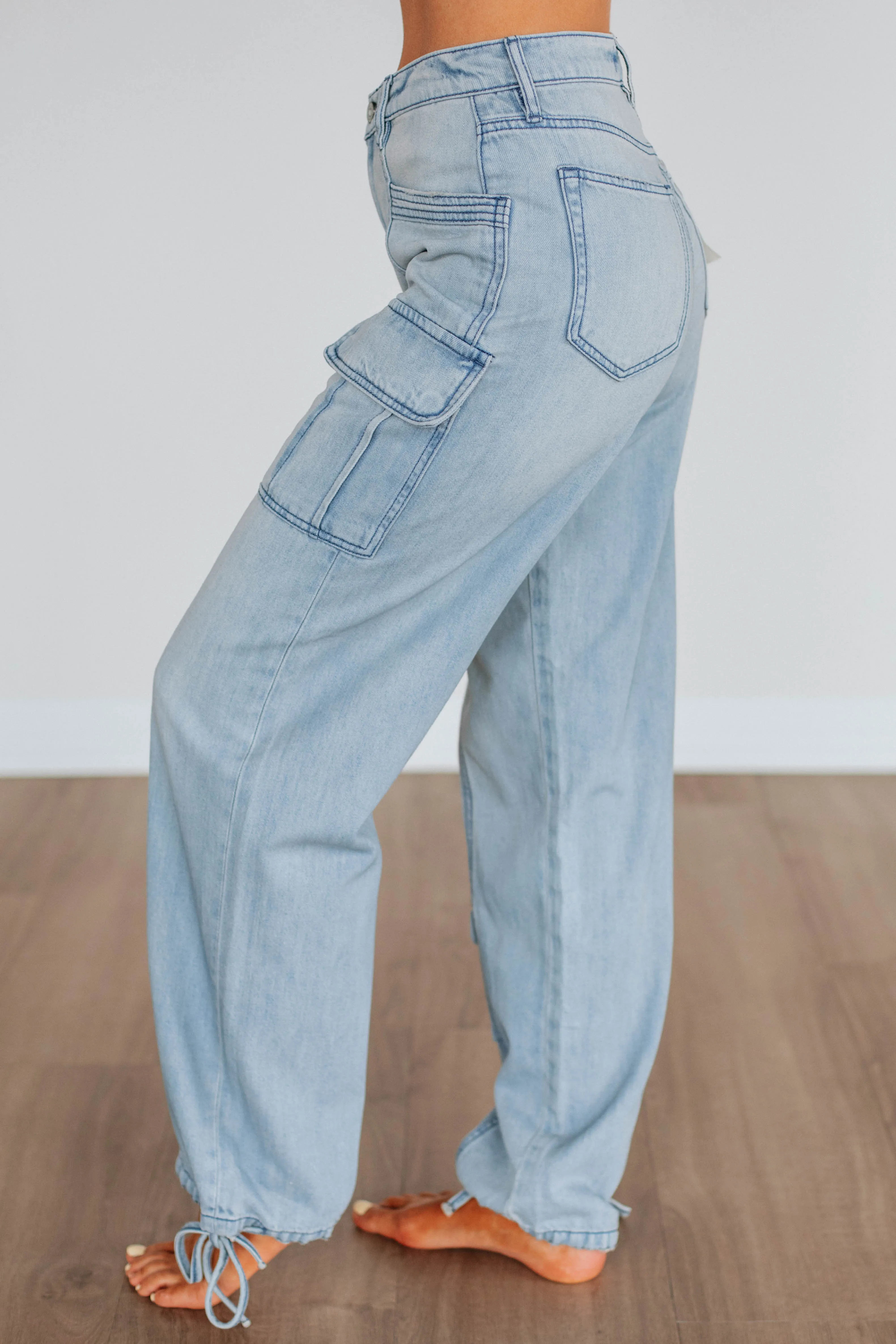 Alyx Hidden Cargo Jeans - Light Wash