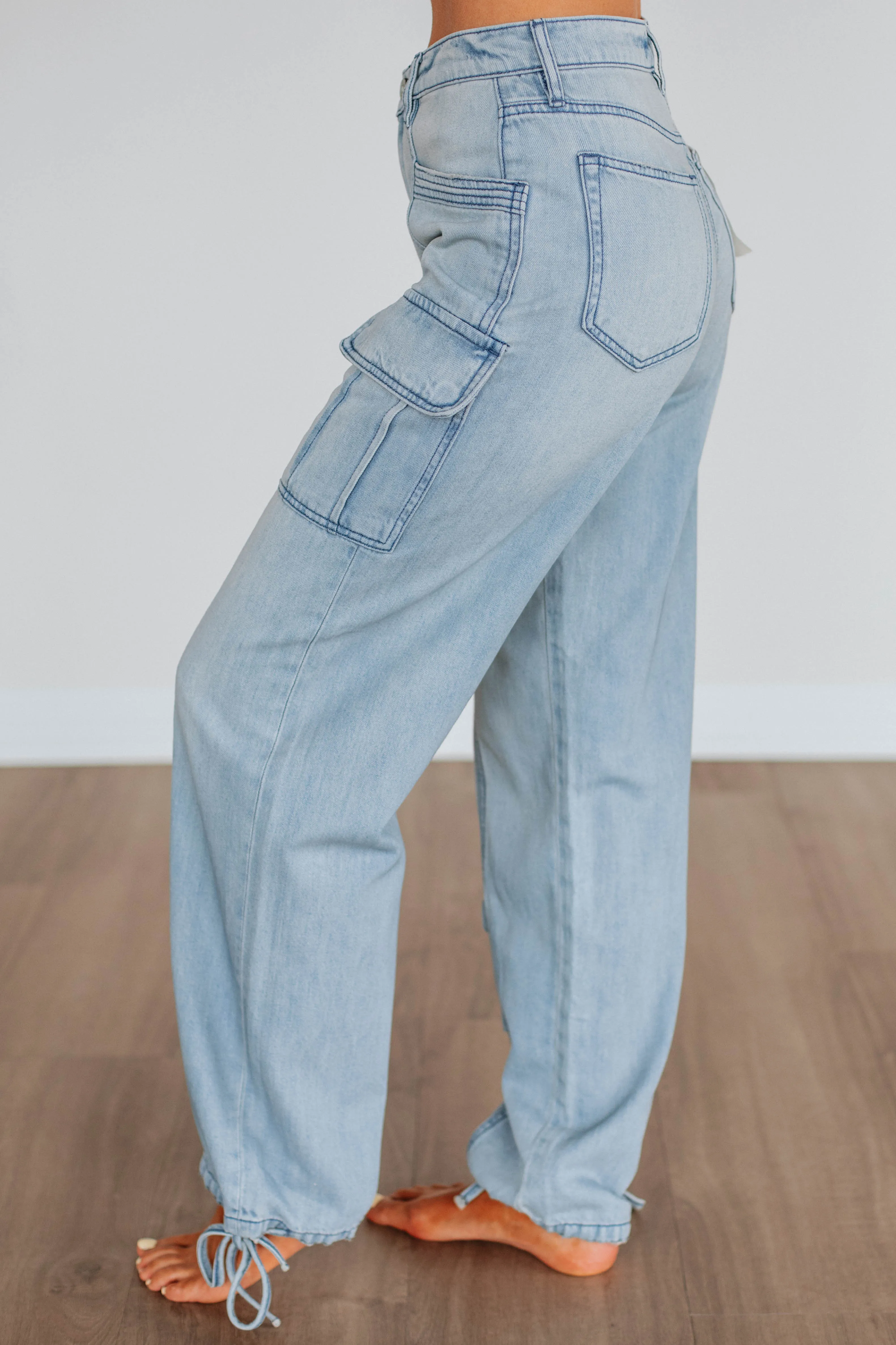 Alyx Hidden Cargo Jeans - Light Wash