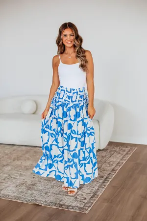 Ambria Maxi Skirt - Ocean Mix