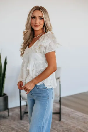 Ambrosia Babydoll Top - Ecru