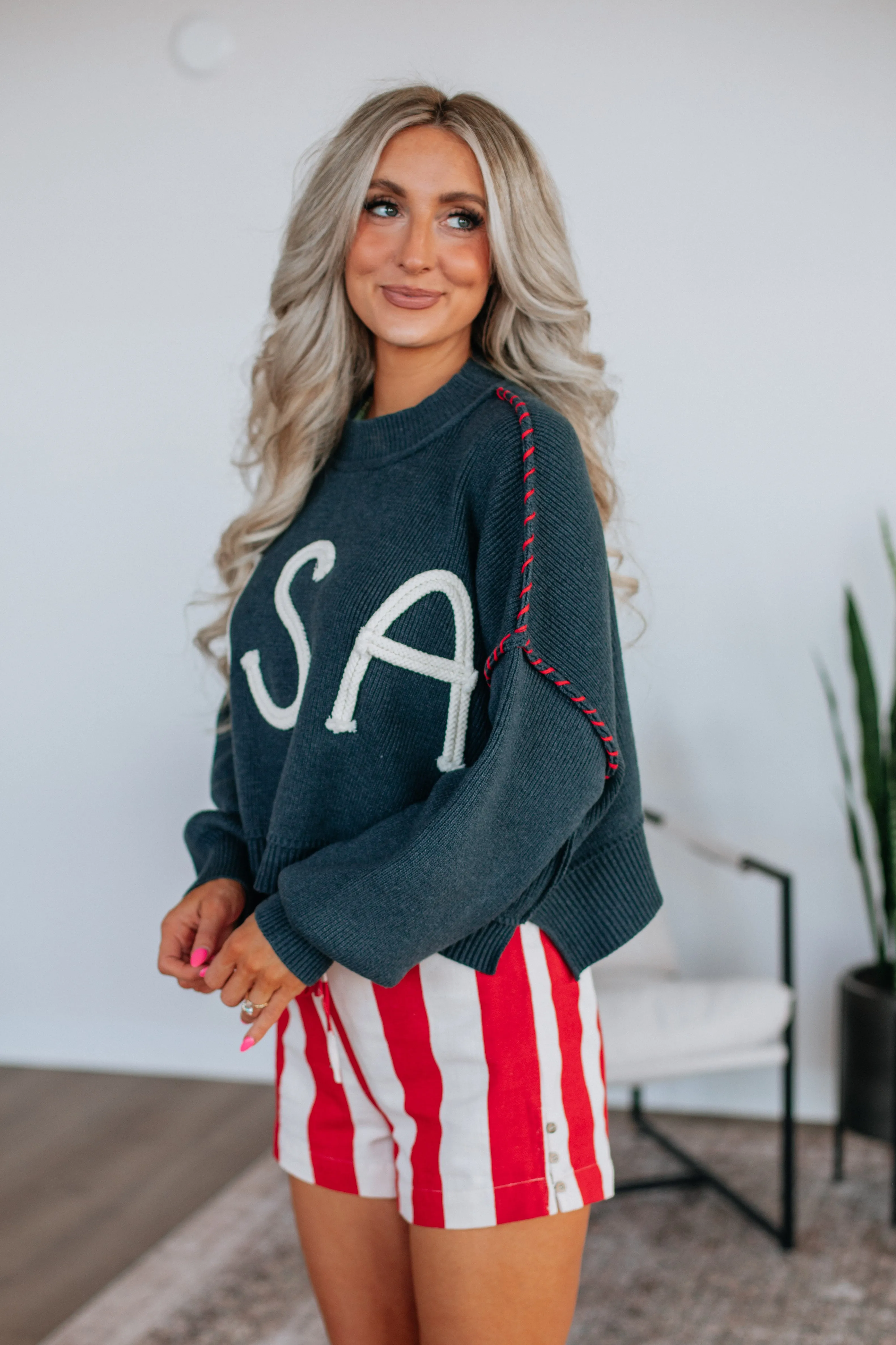 Americana Sweater - Navy