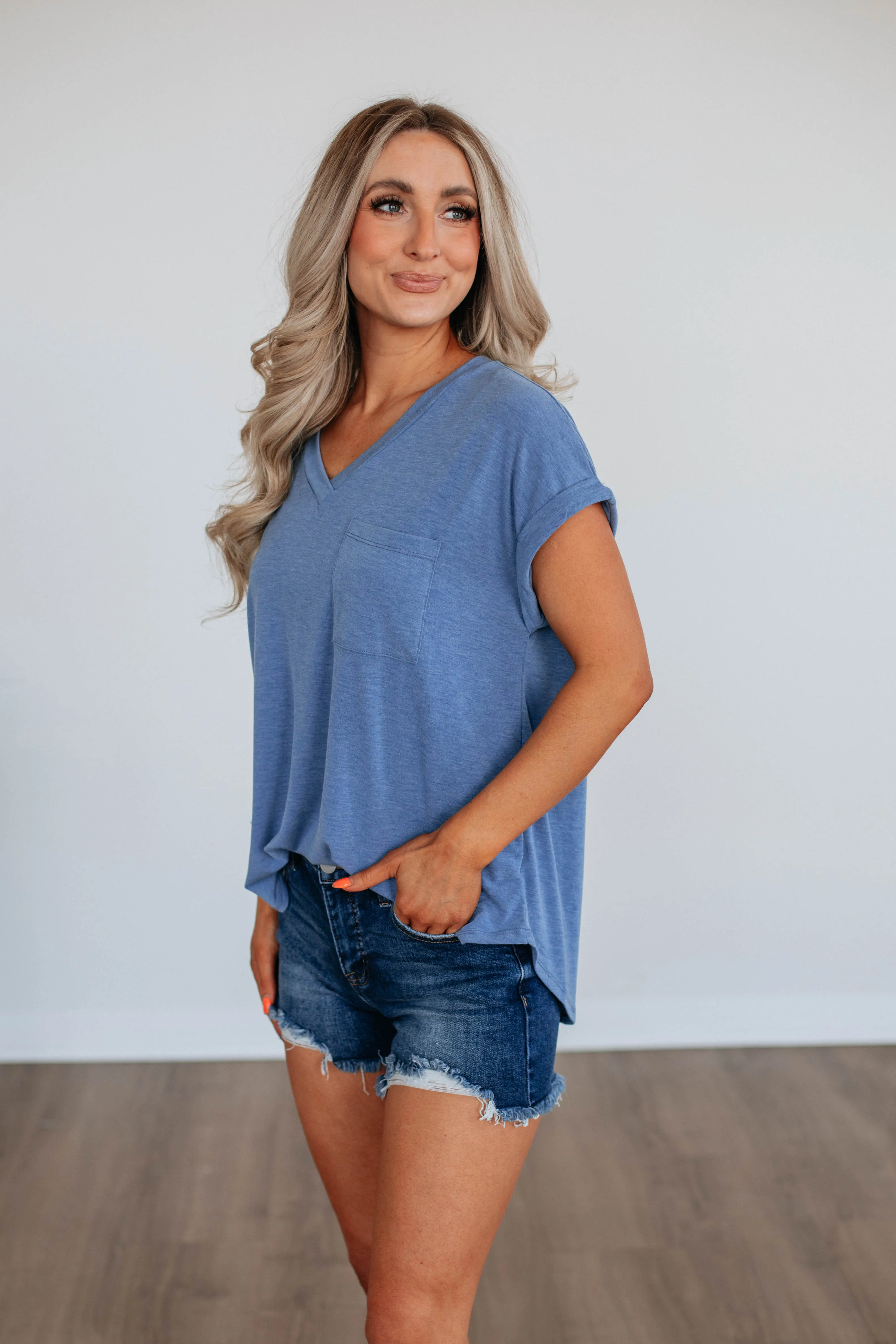 Ardell Basic Tee - Steel Blue