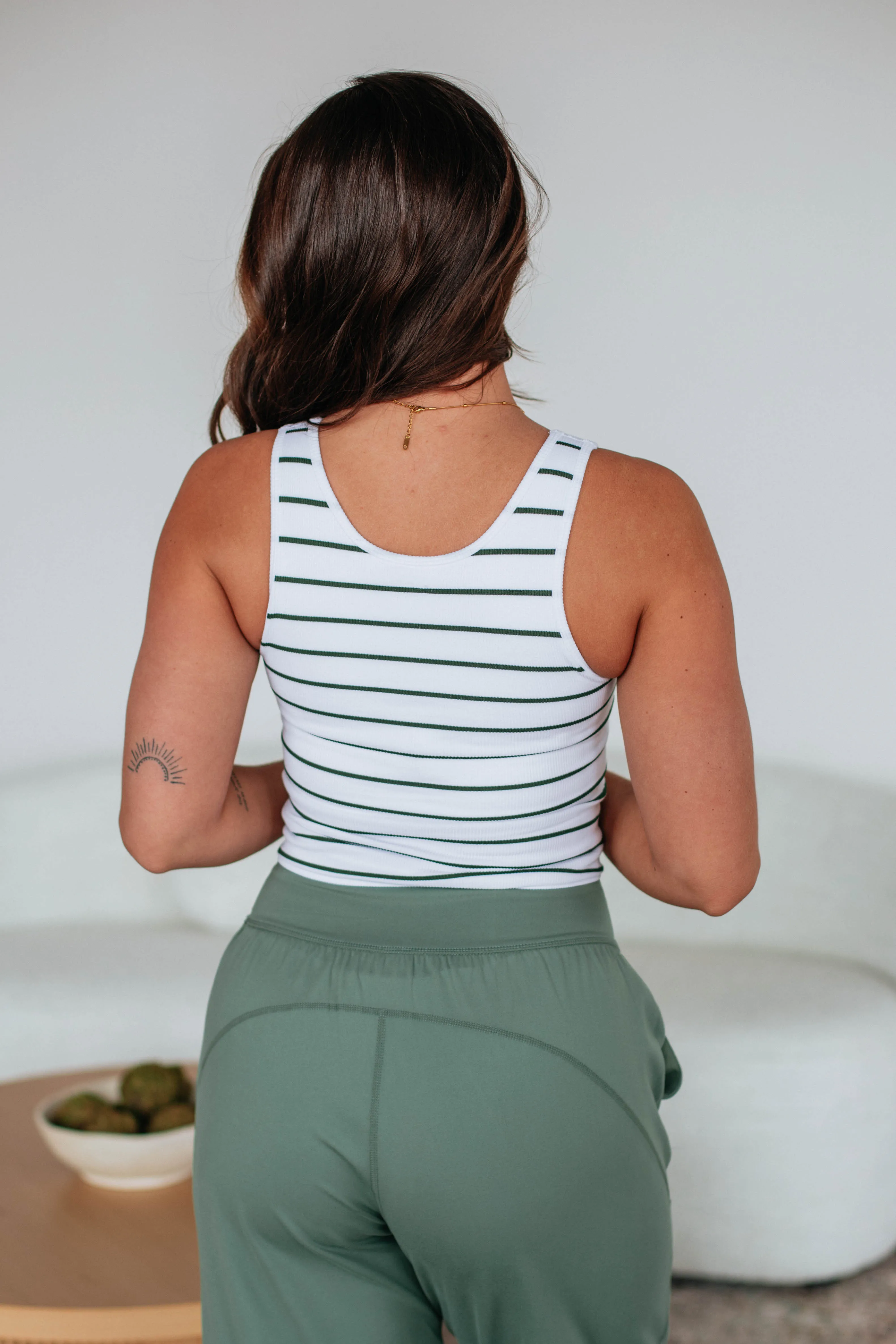 Ashter Striped Tank - Fern Mix