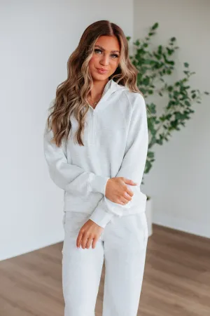 Aubrie Half-Zip Pullover - Grey Melange