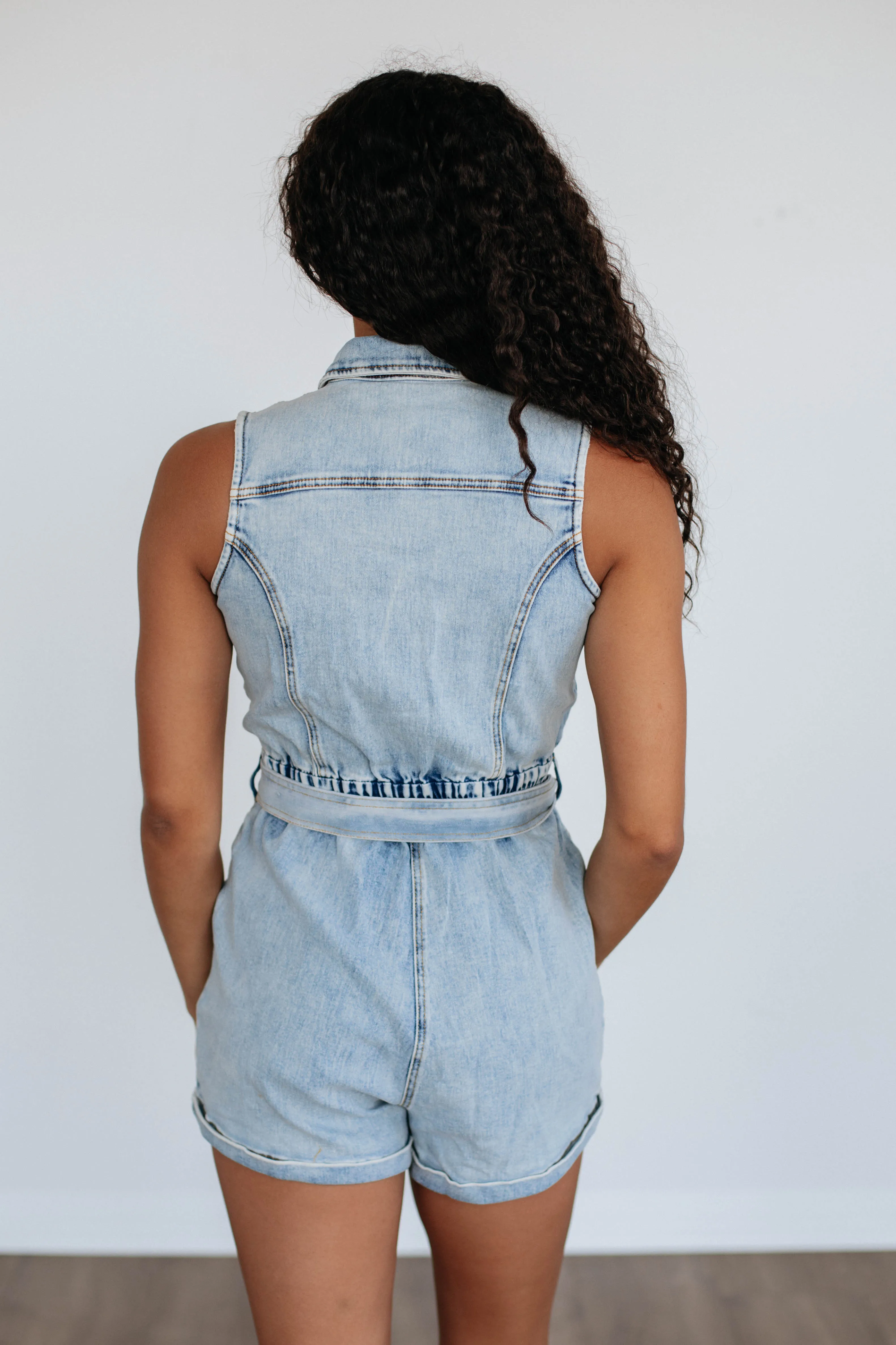 Austen Denim Romper