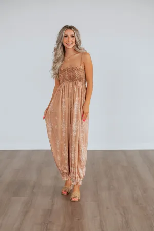 Azelia Jumpsuit - Caramel Mix