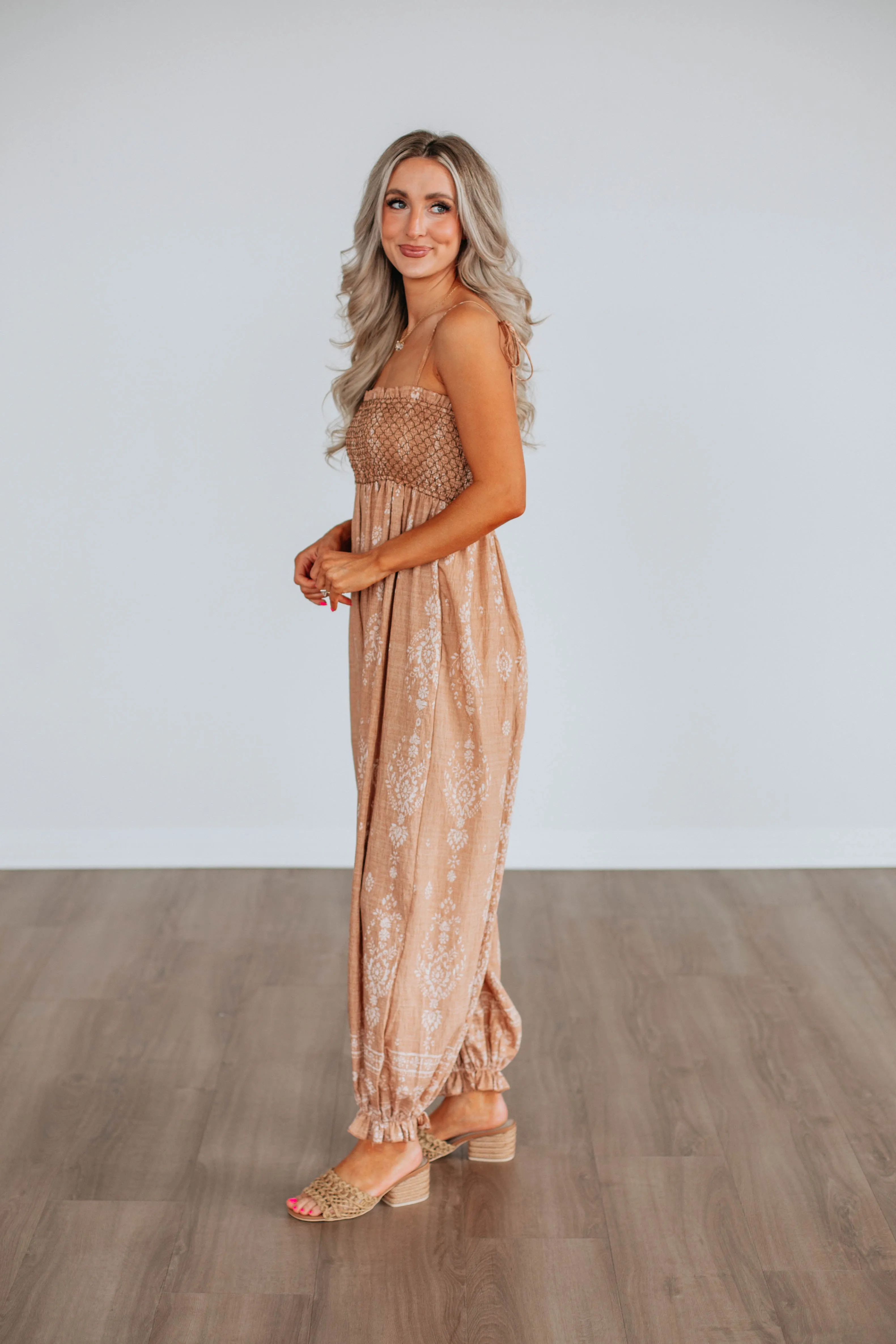 Azelia Jumpsuit - Caramel Mix