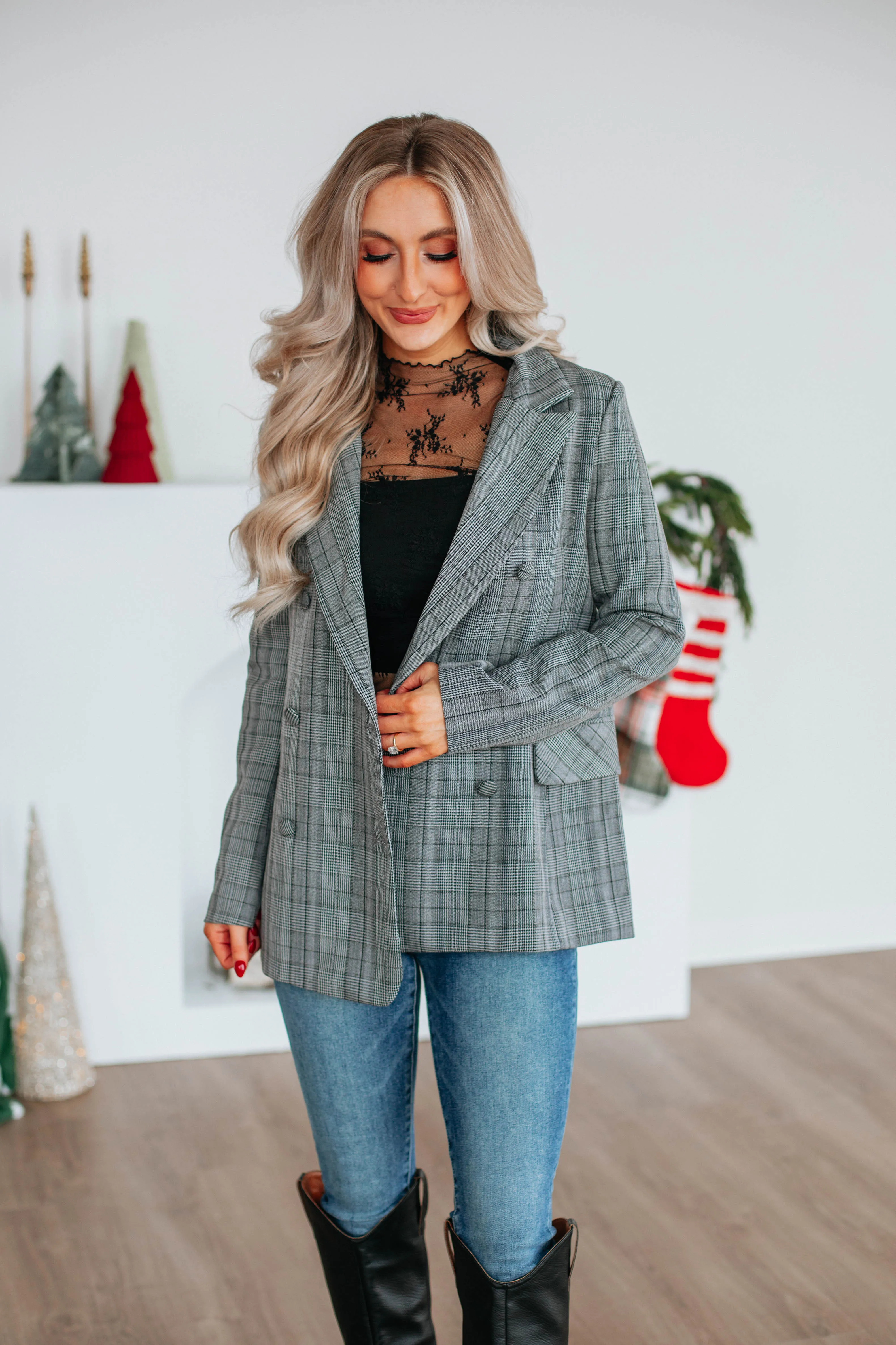 Bergan Plaid Blazer