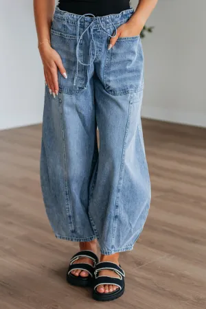 Bradwell Denim Barrel Pants - Medium Wash