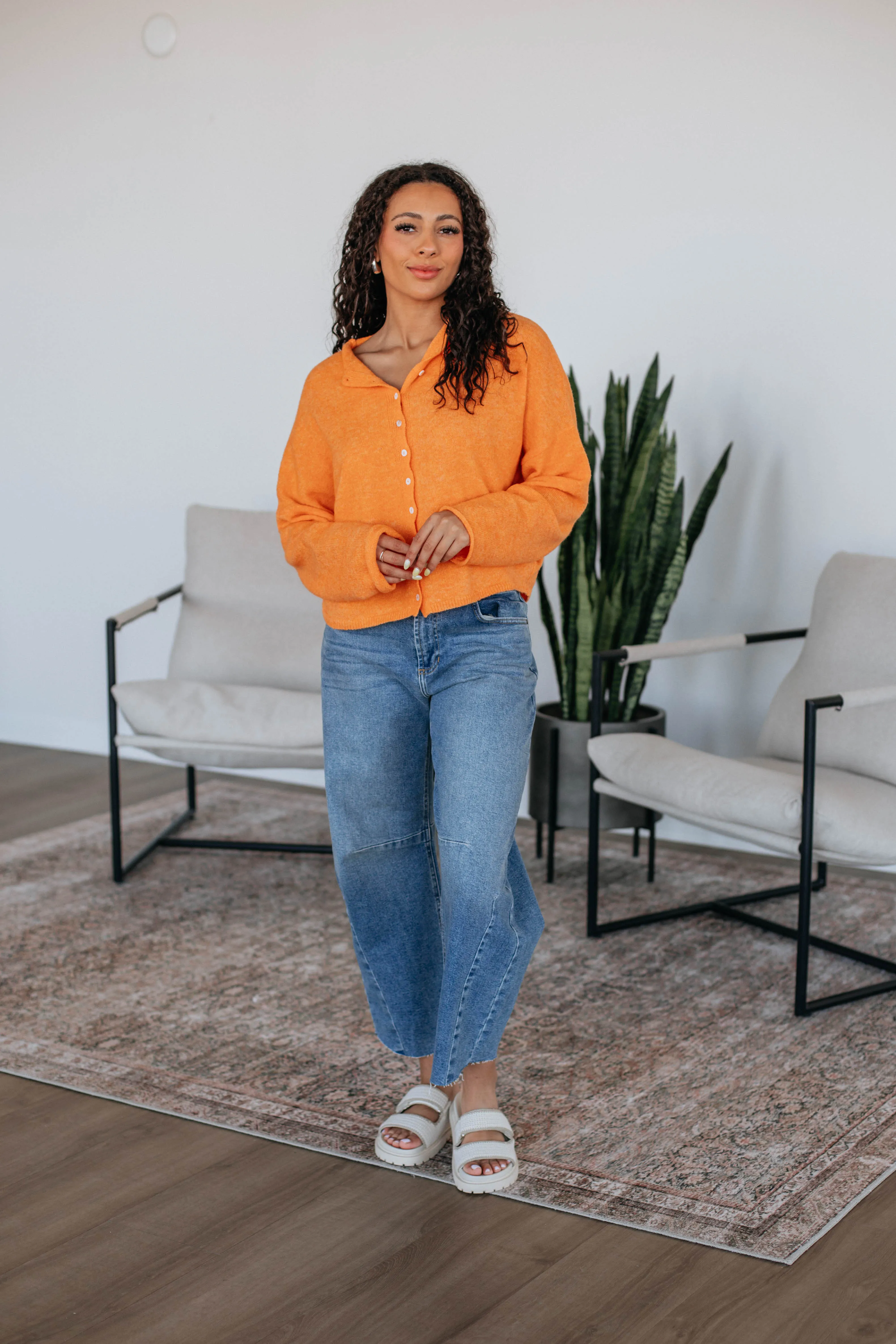 Brooke Cardigan - Tangerine
