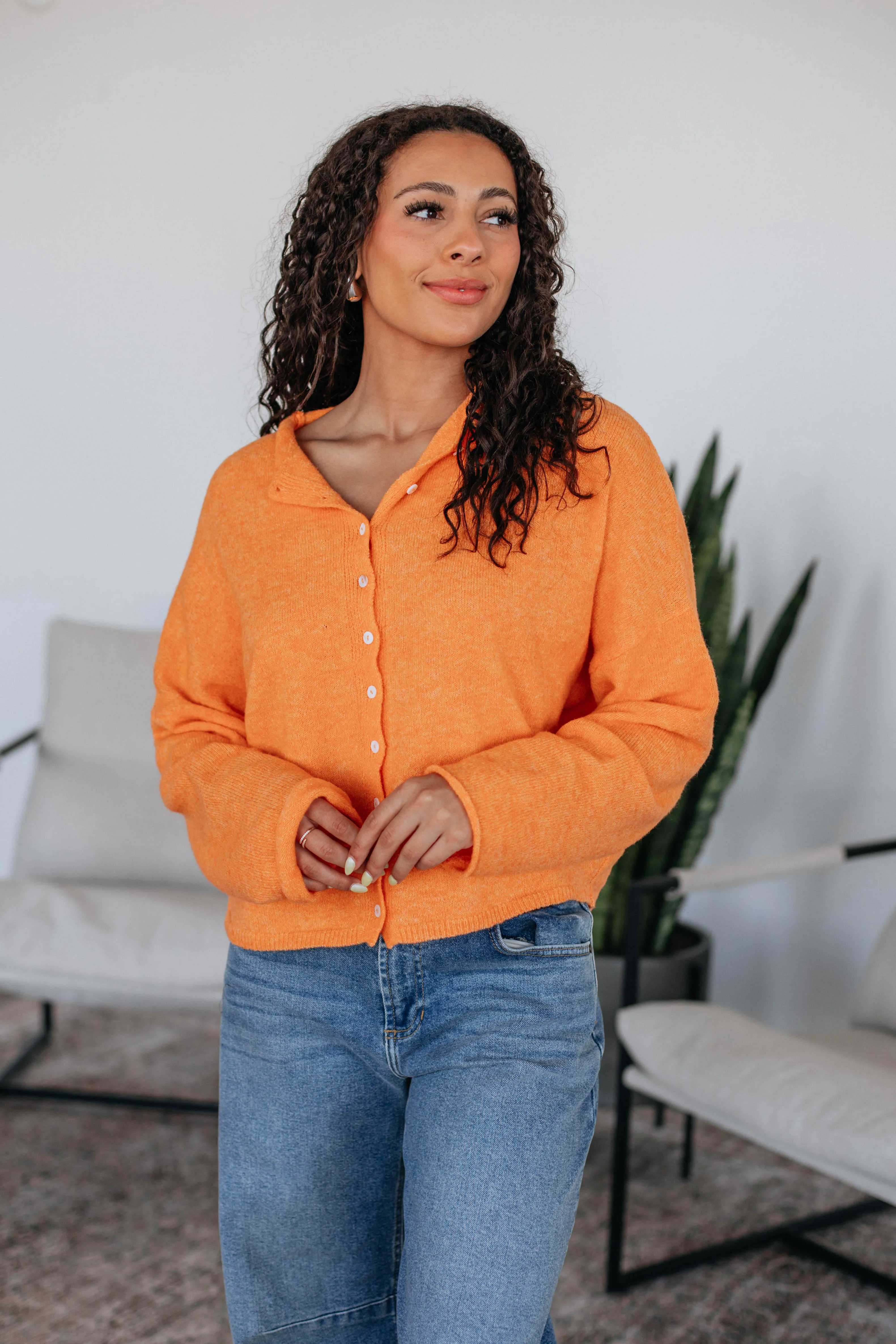Brooke Cardigan - Tangerine