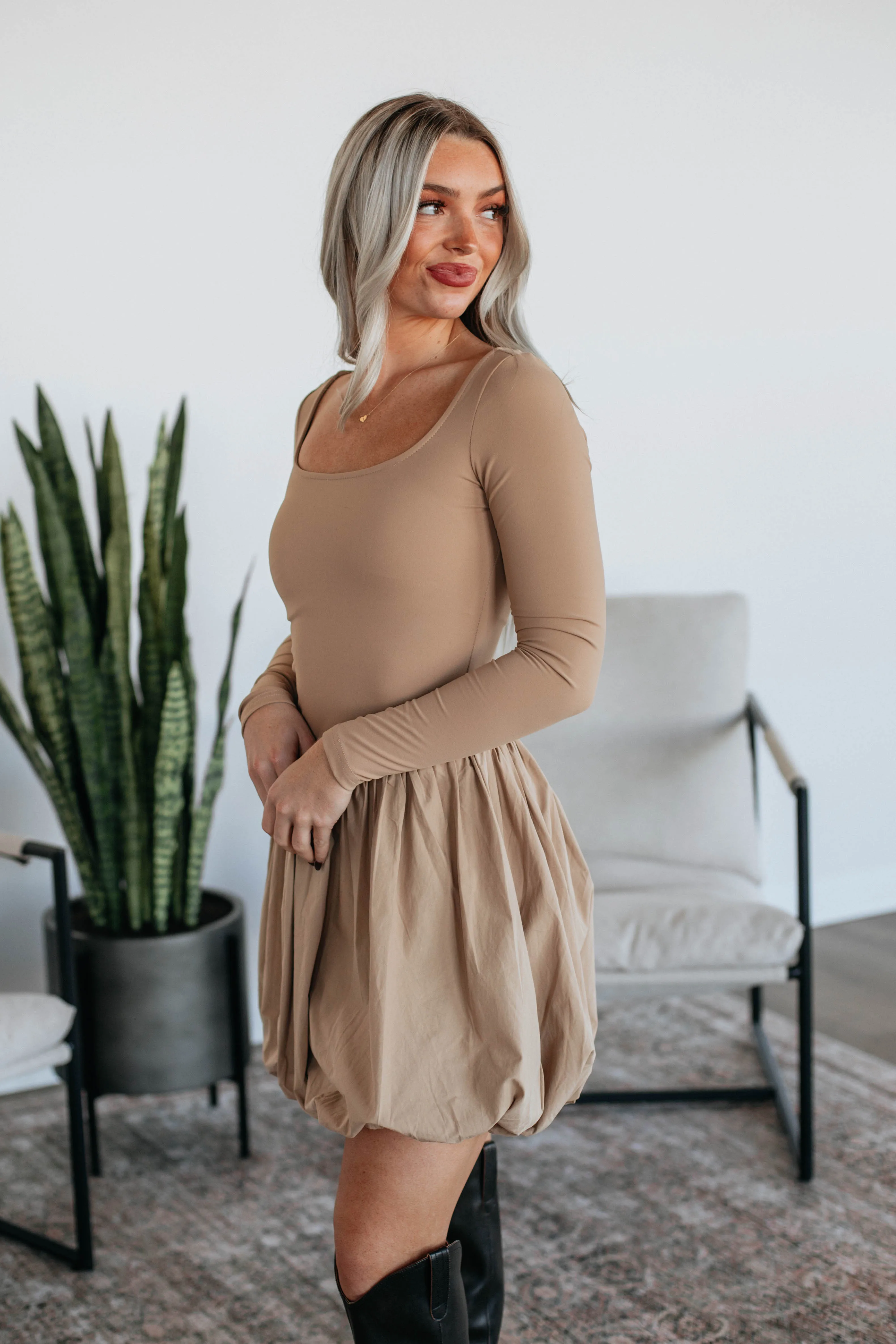 Call It Fate Dress - Camel