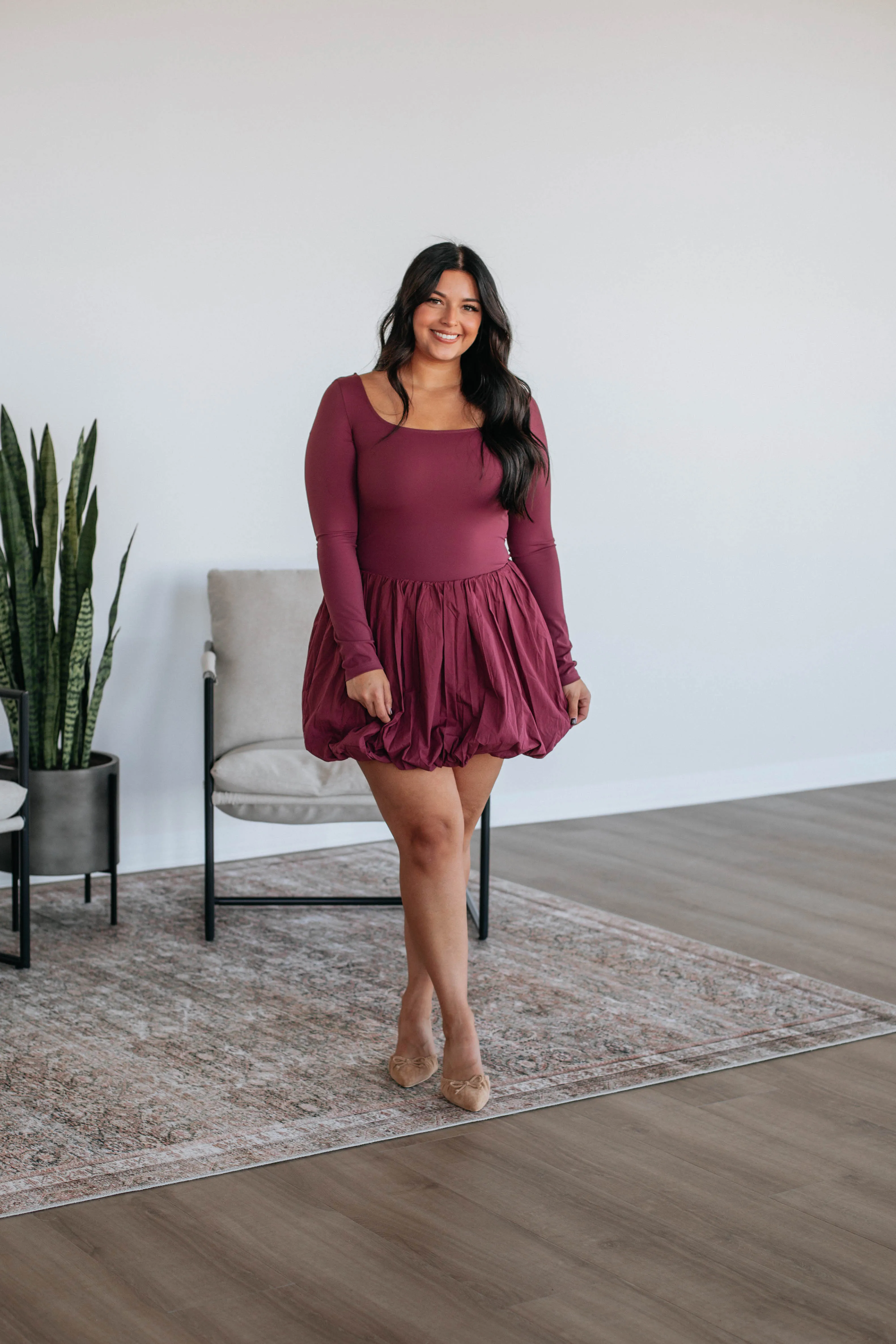 Call It Fate Dress - Wine