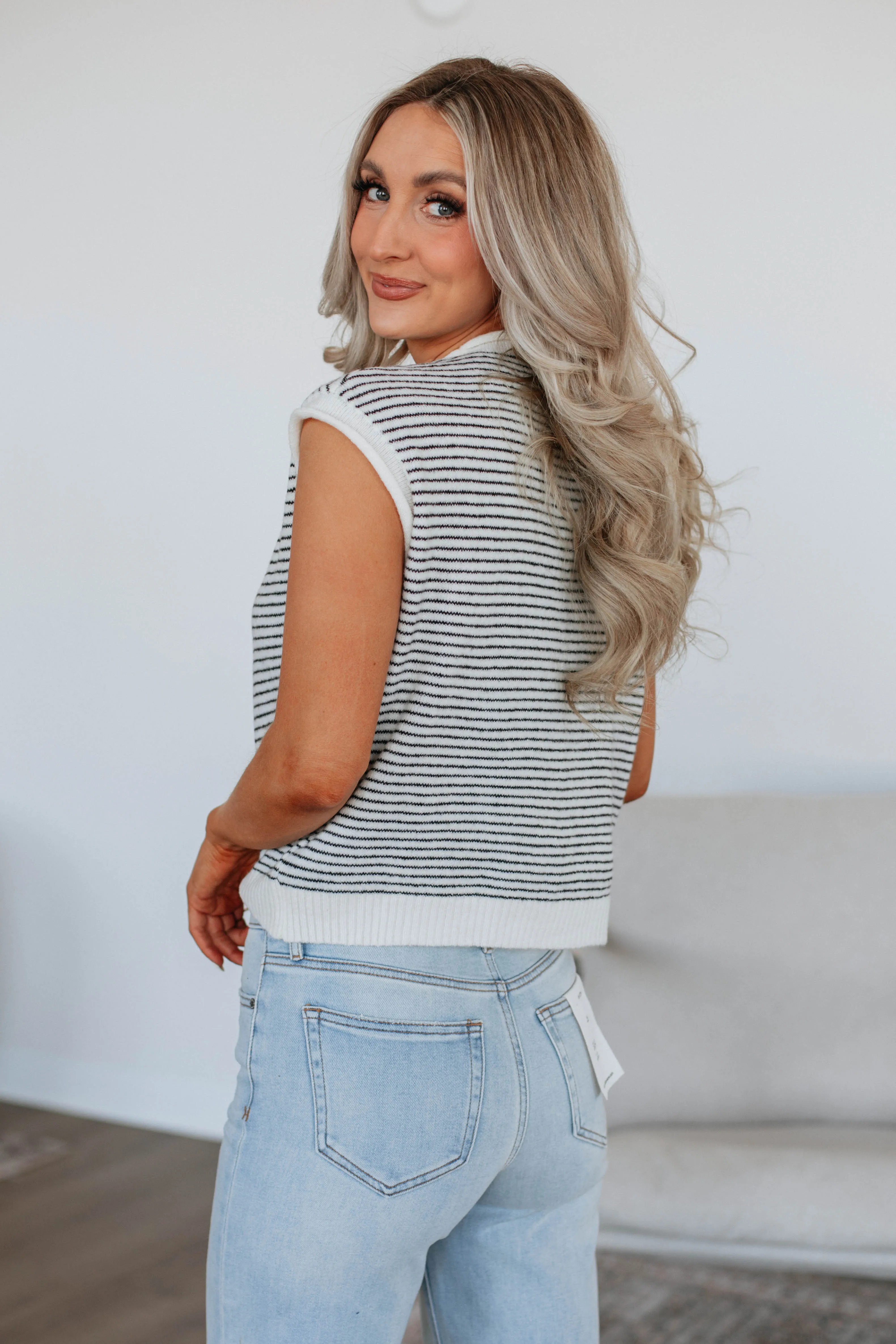 Camry Striped Cardigan Top