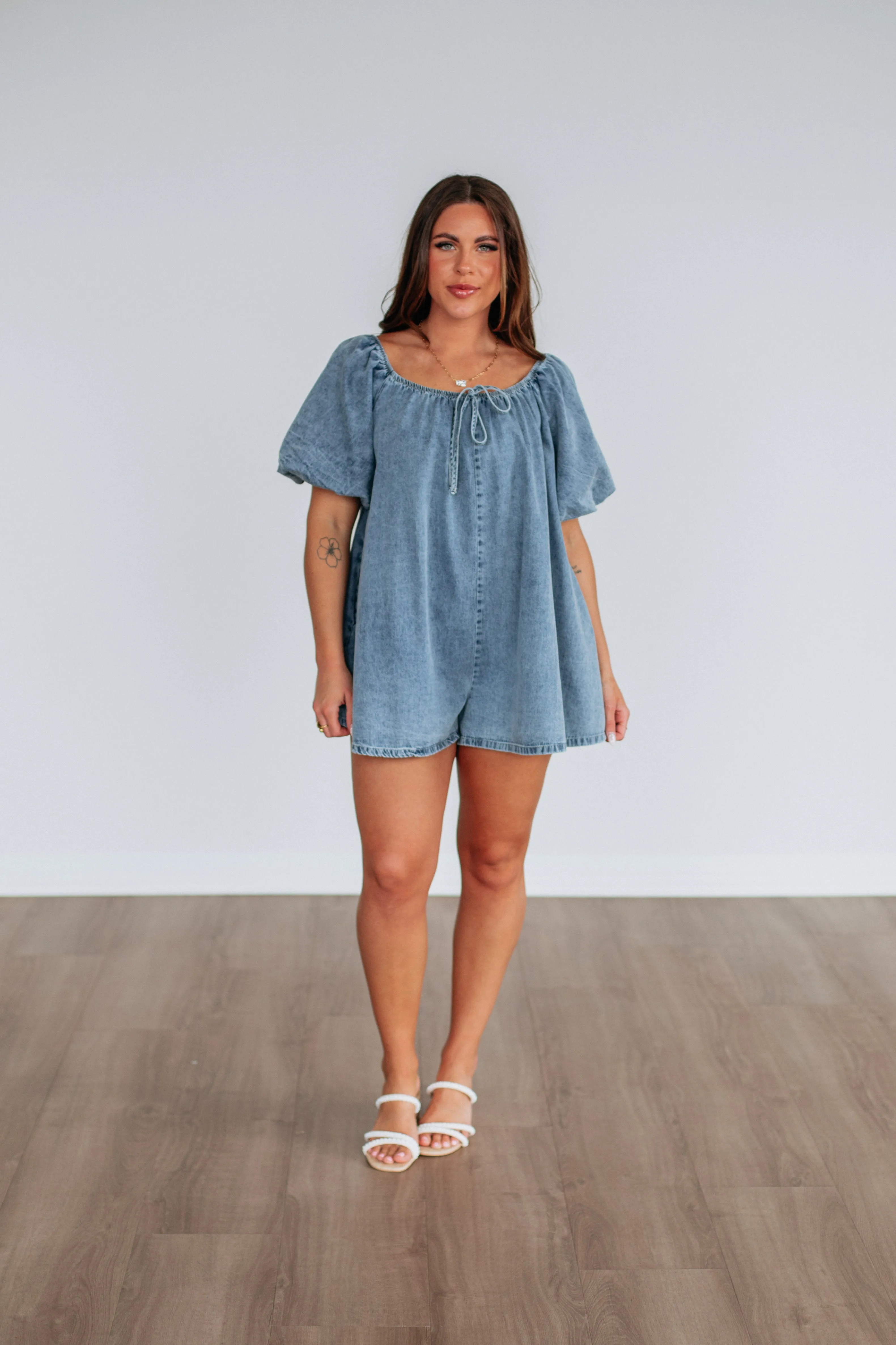 Chansley Denim Romper