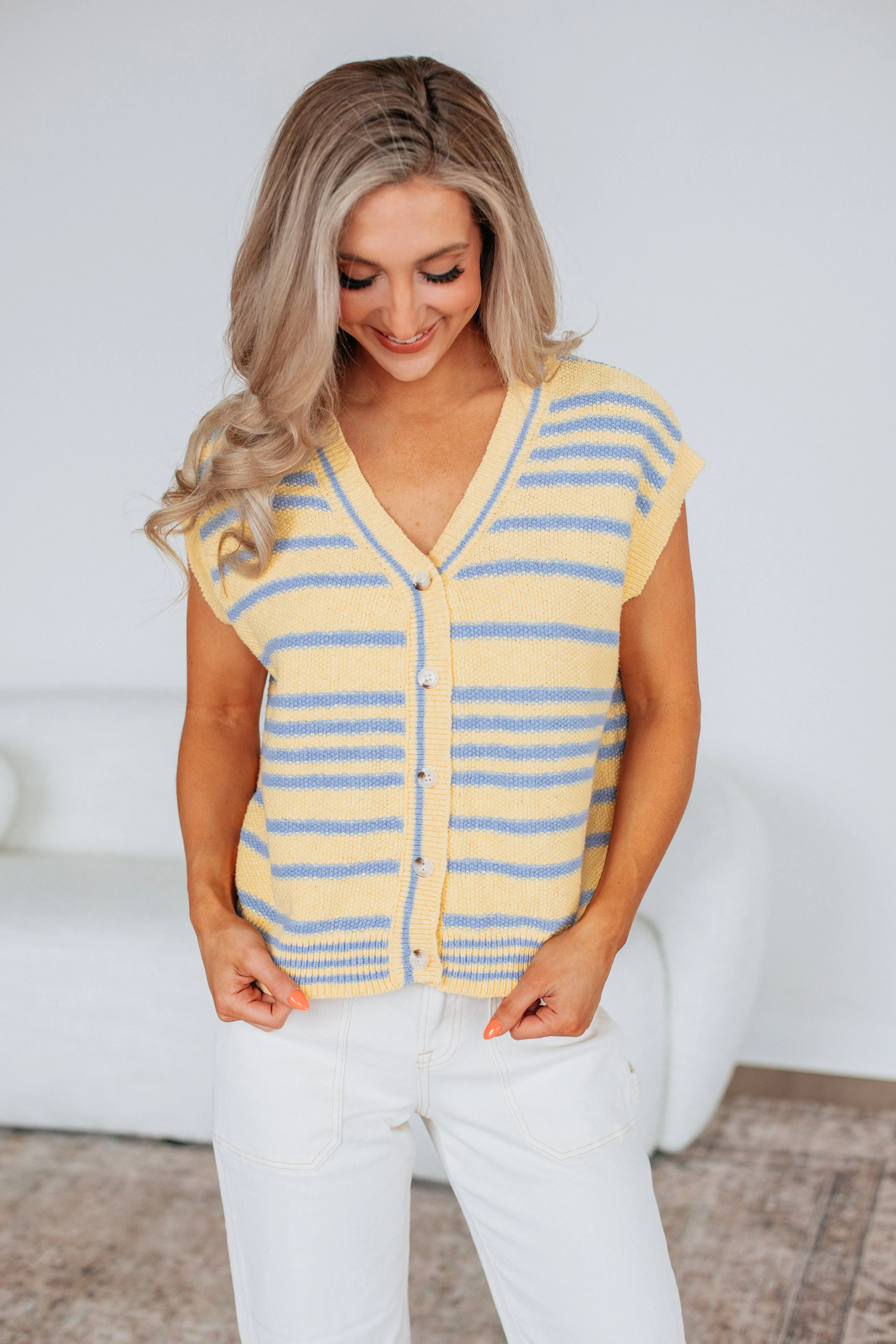 Charleston Sweater Top - Lemon Mix