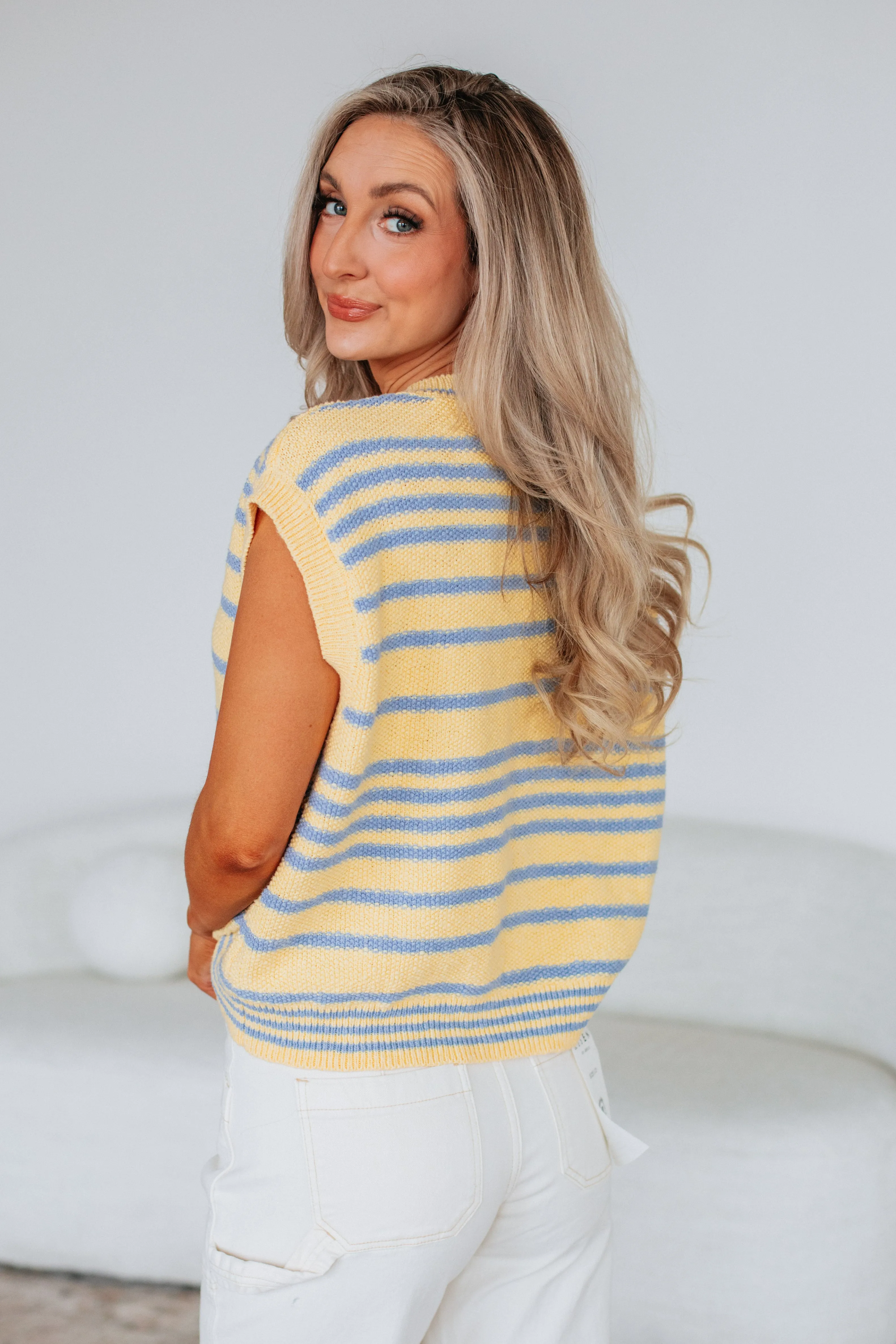 Charleston Sweater Top - Lemon Mix