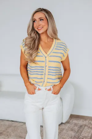 Charleston Sweater Top - Lemon Mix
