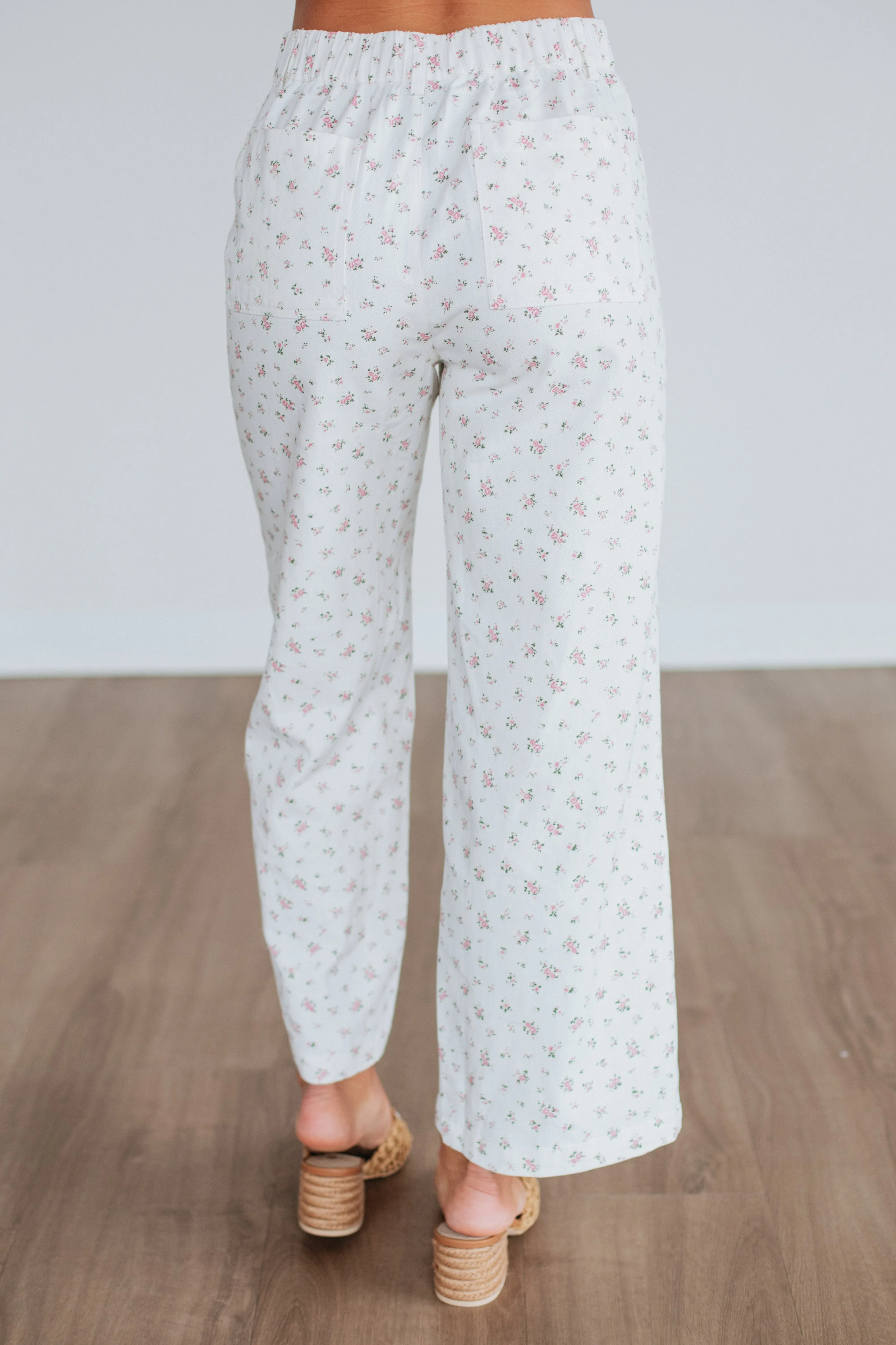 Cheyla Floral Pants - Ivory Mix