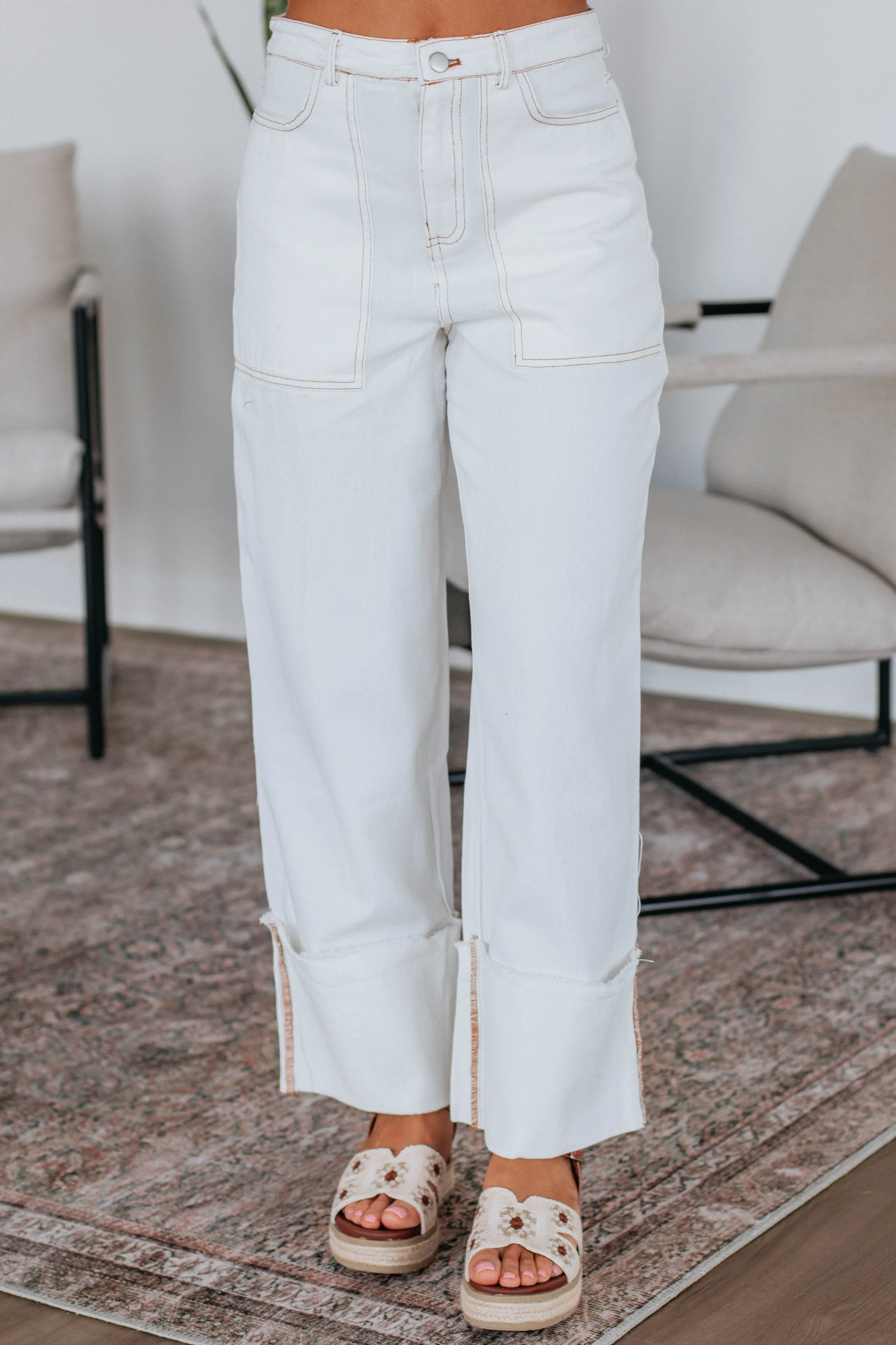 Cosette Wide Leg Pants - Ivory