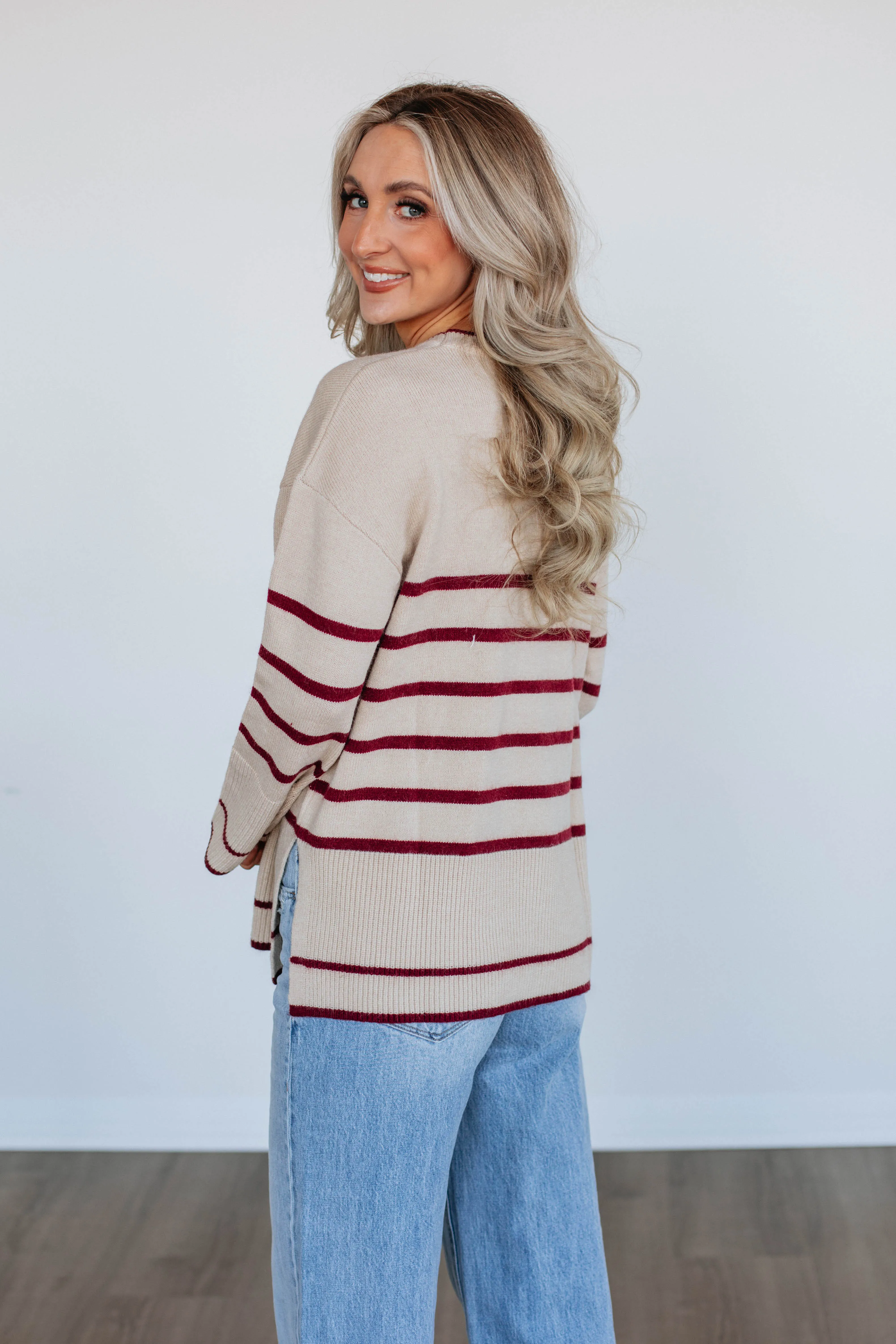 Halston Striped Sweater