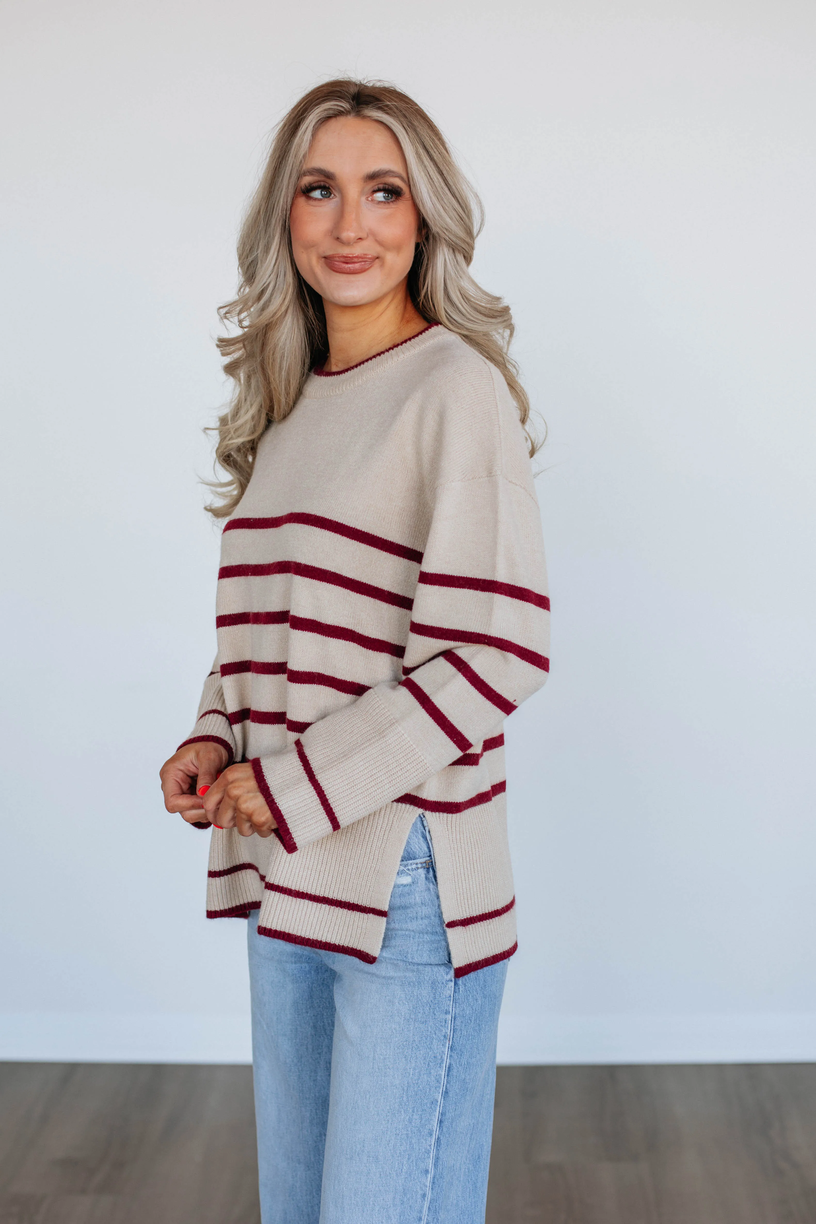 Halston Striped Sweater