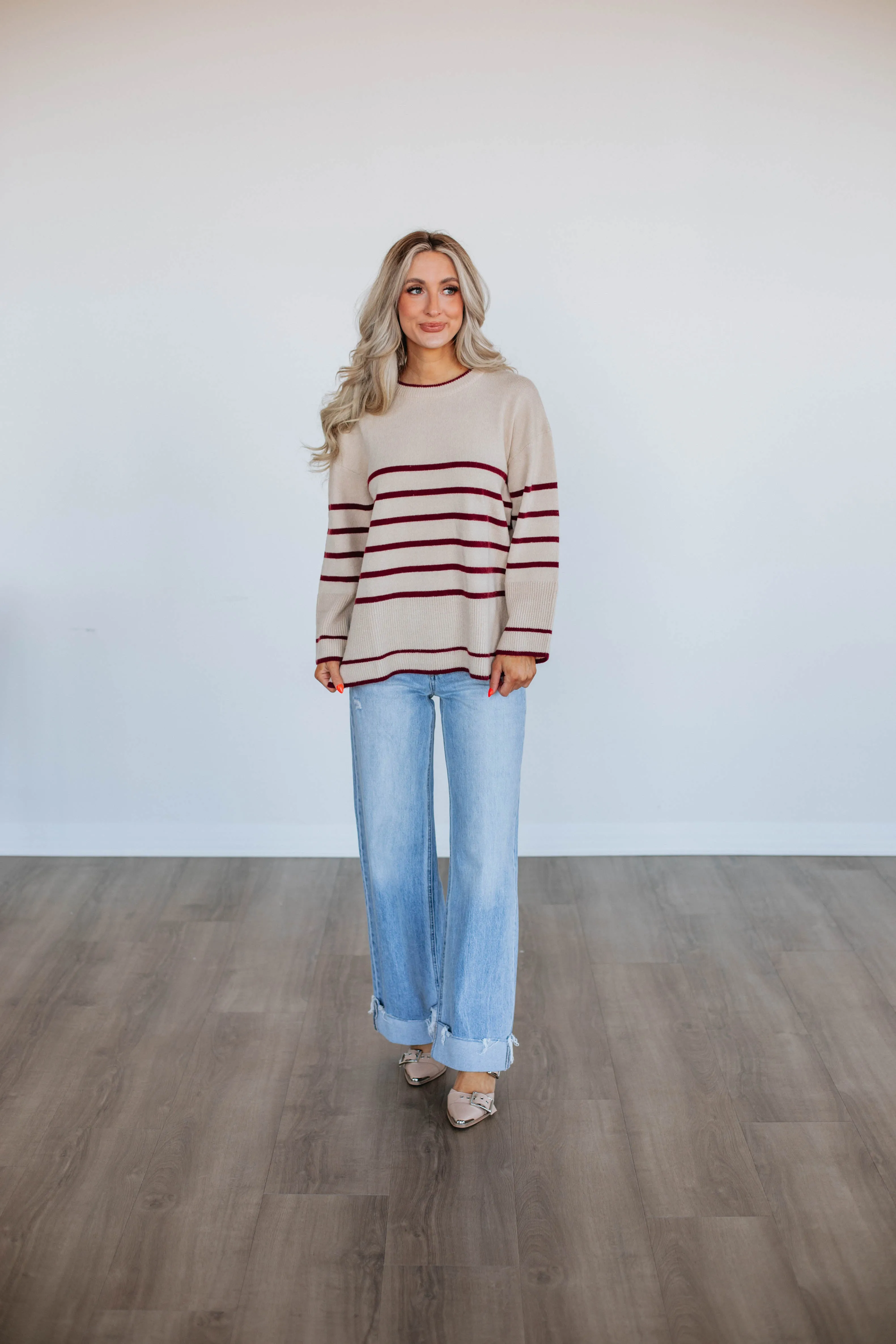 Halston Striped Sweater