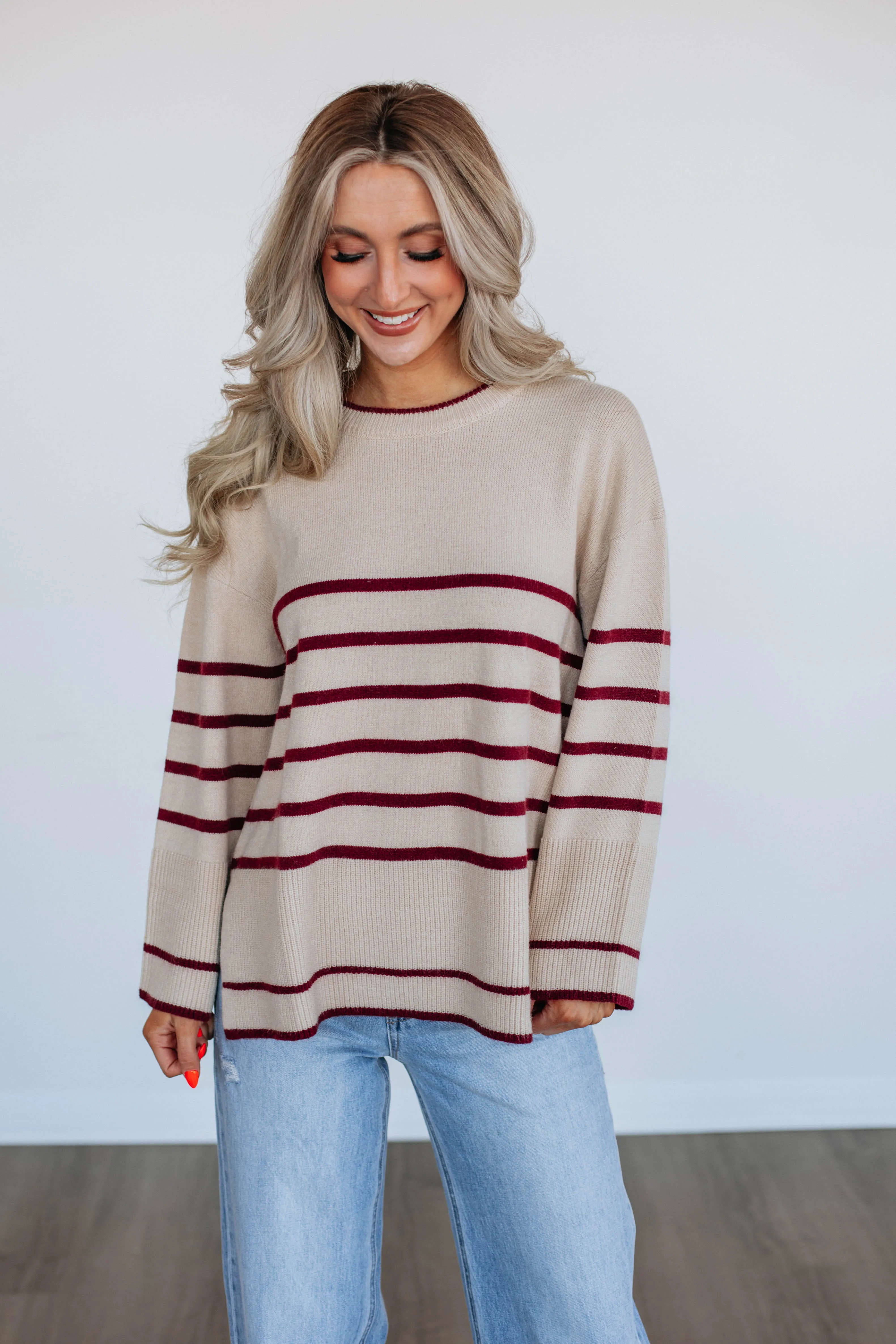 Halston Striped Sweater