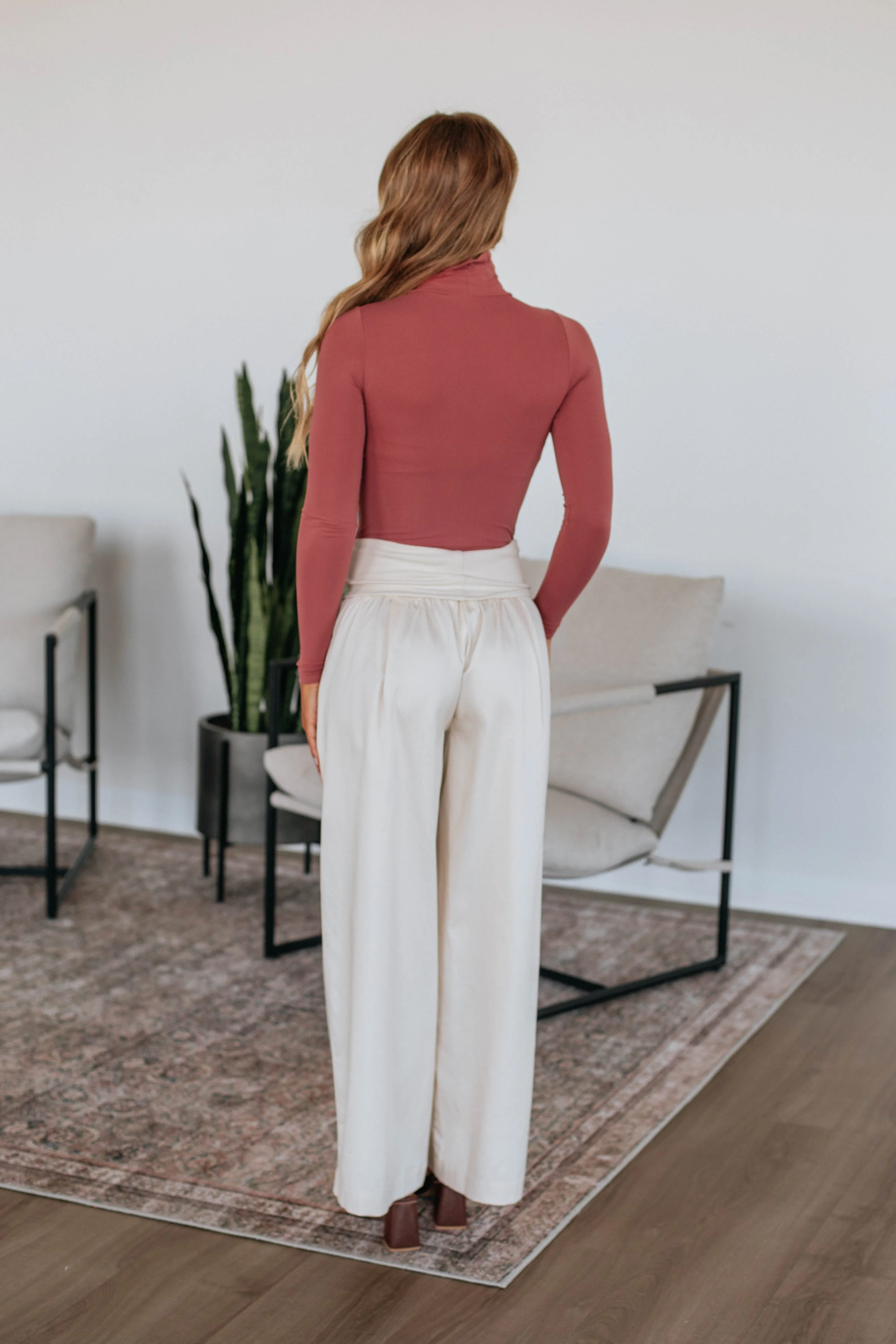Haylo Wide Leg Pants - Cream
