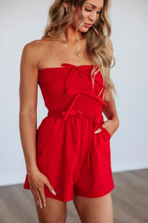 Jacey Romper - Cherry