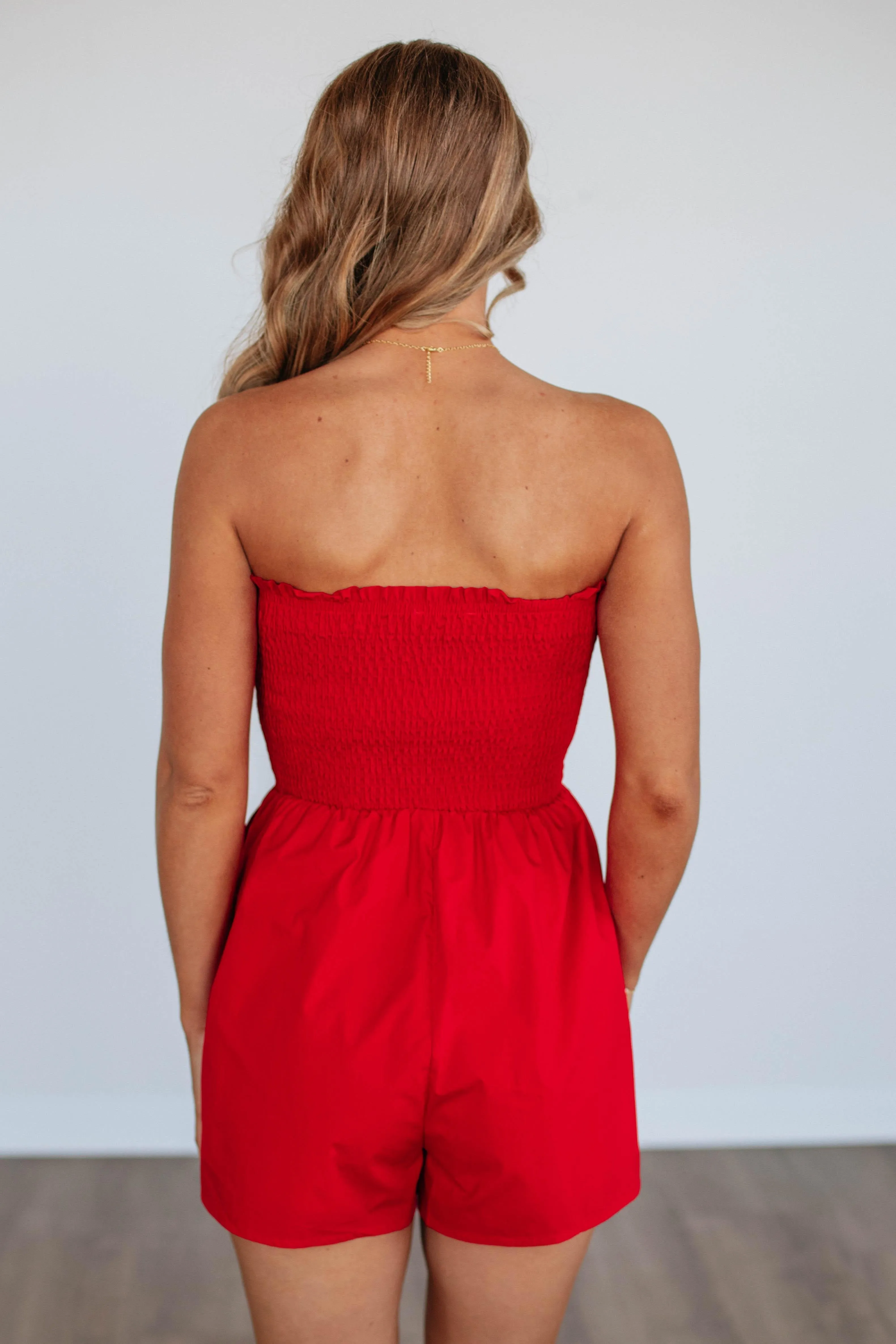 Jacey Romper - Cherry