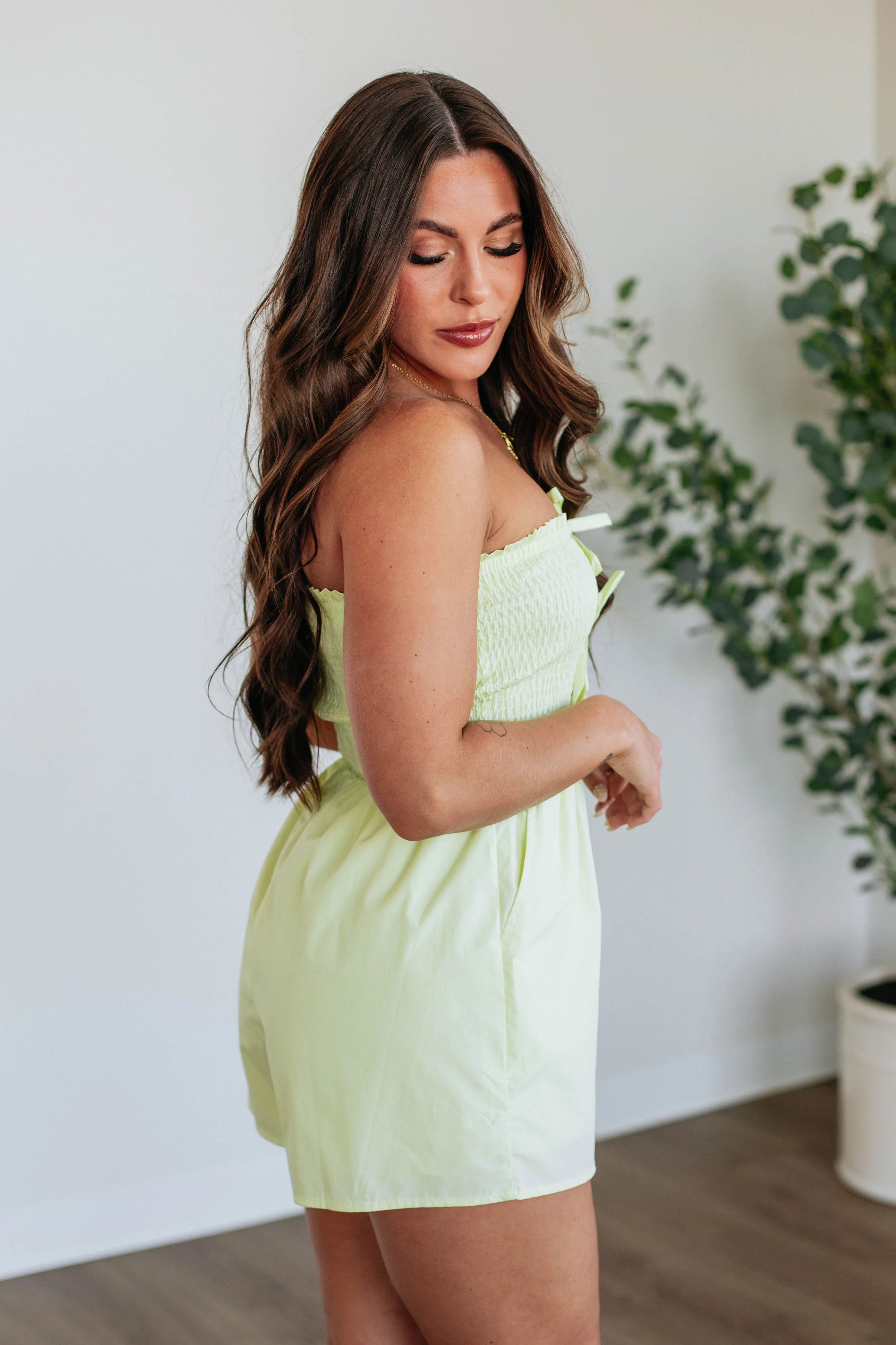Jacey Romper - Lime