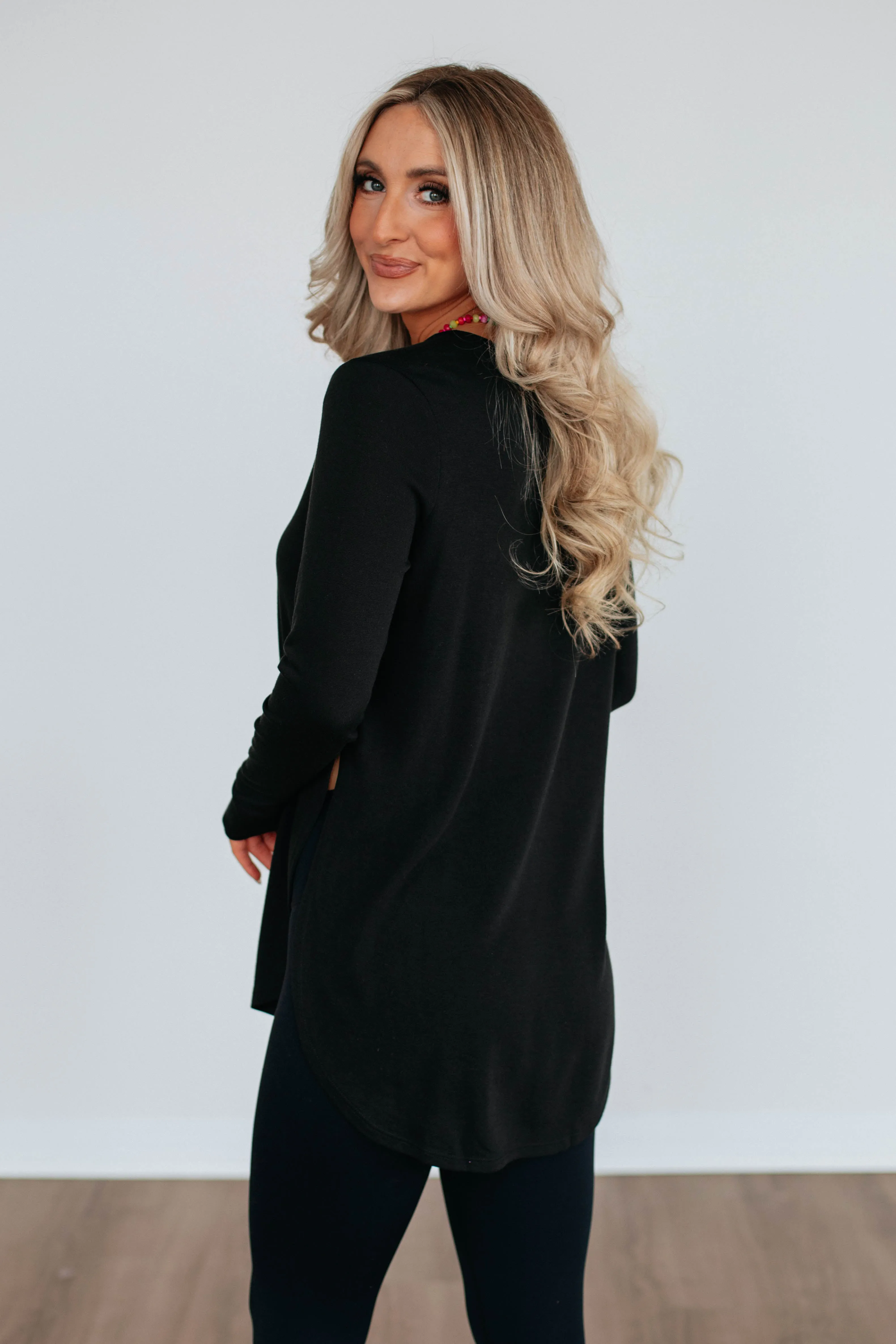 Jardin Long Sleeve Top - Black