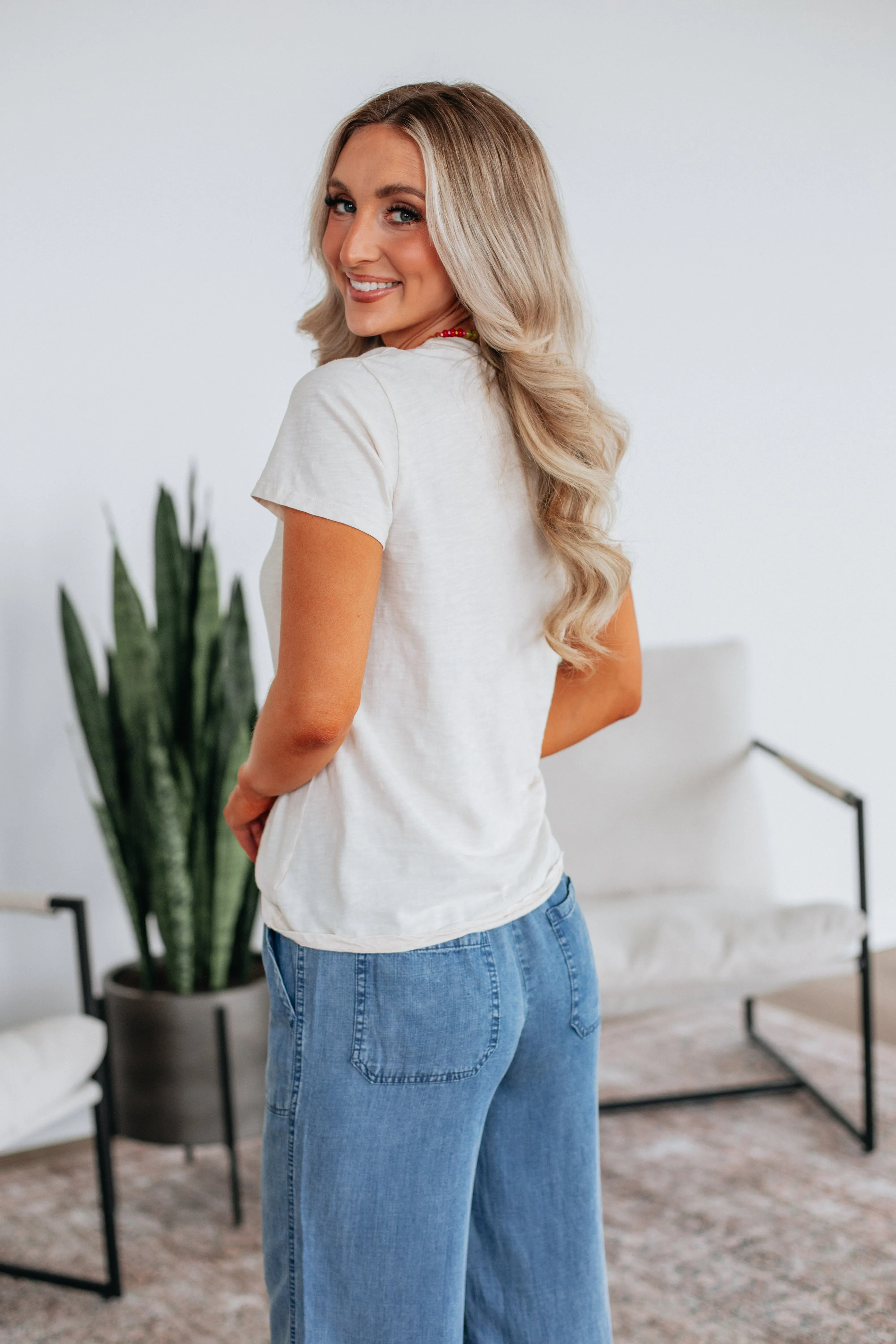 Jeannette Basic Tee - Natural