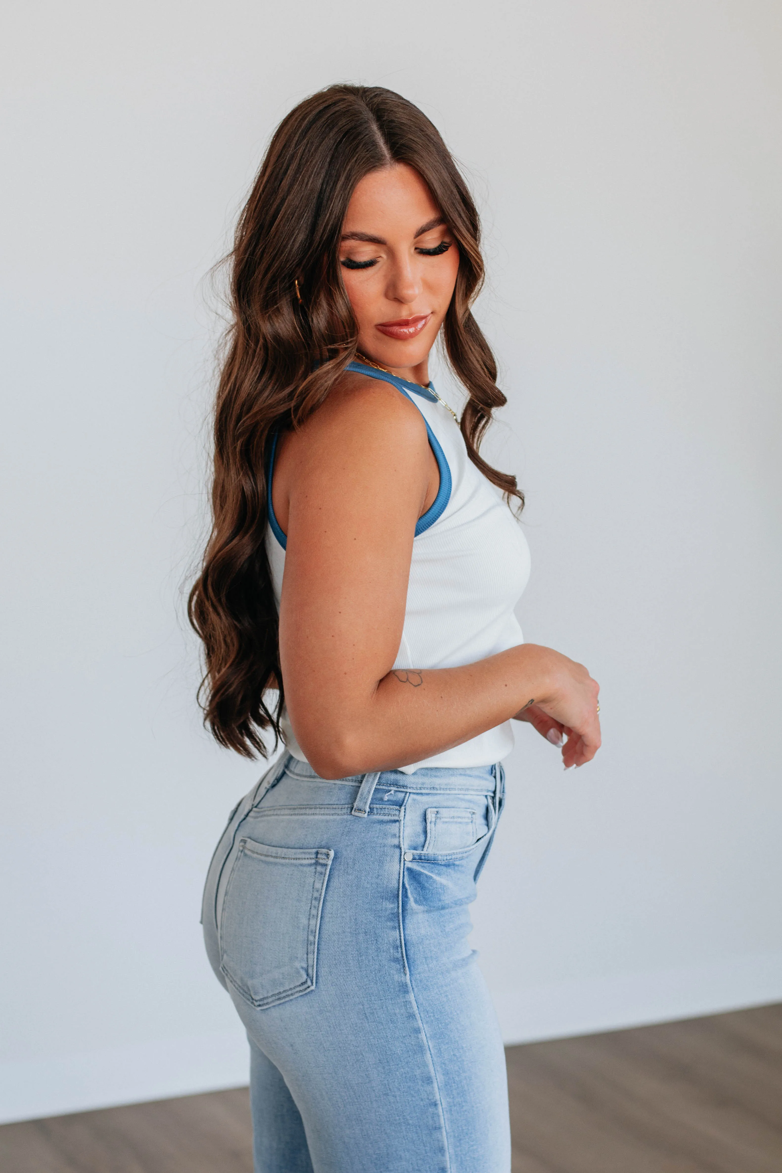 Kacie Tank - Steel Blue Mix