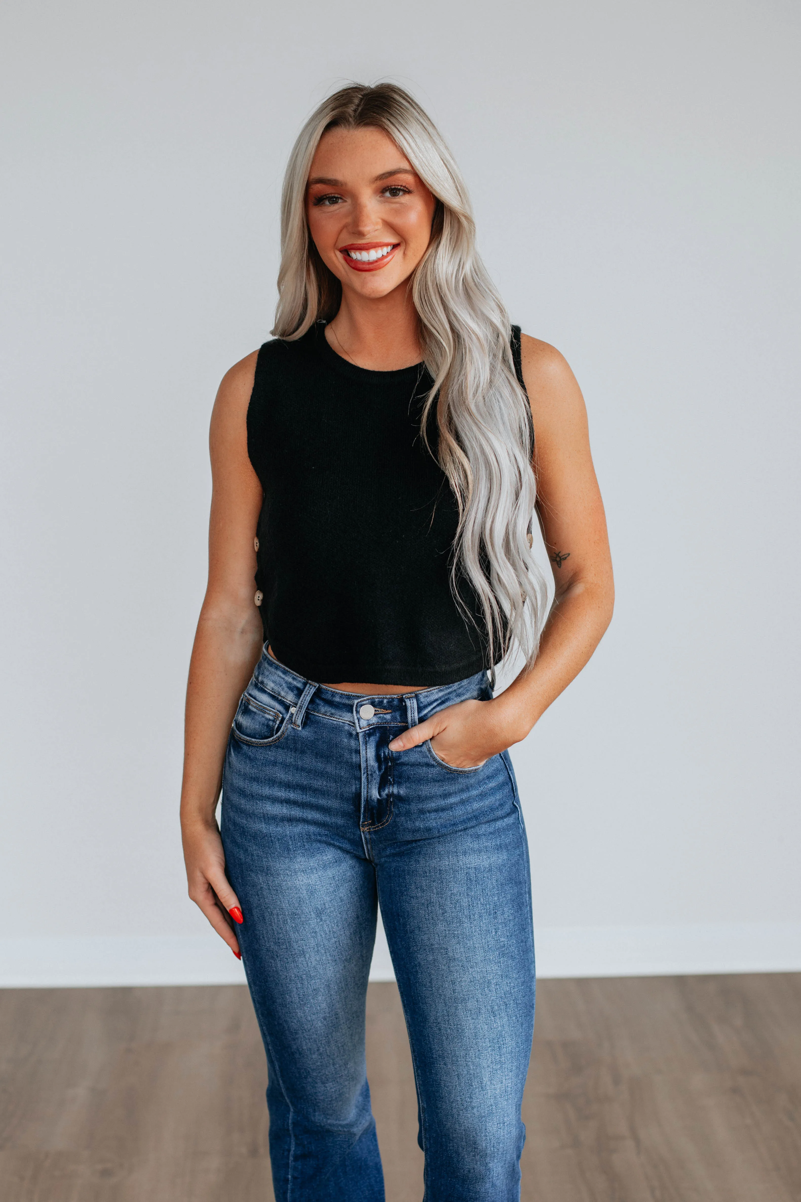 Kathryn Sweater Vest - Black