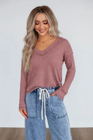 Korin Knit Top - Dusty Mauve