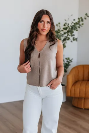 Lela Sweater Tank - Taupe
