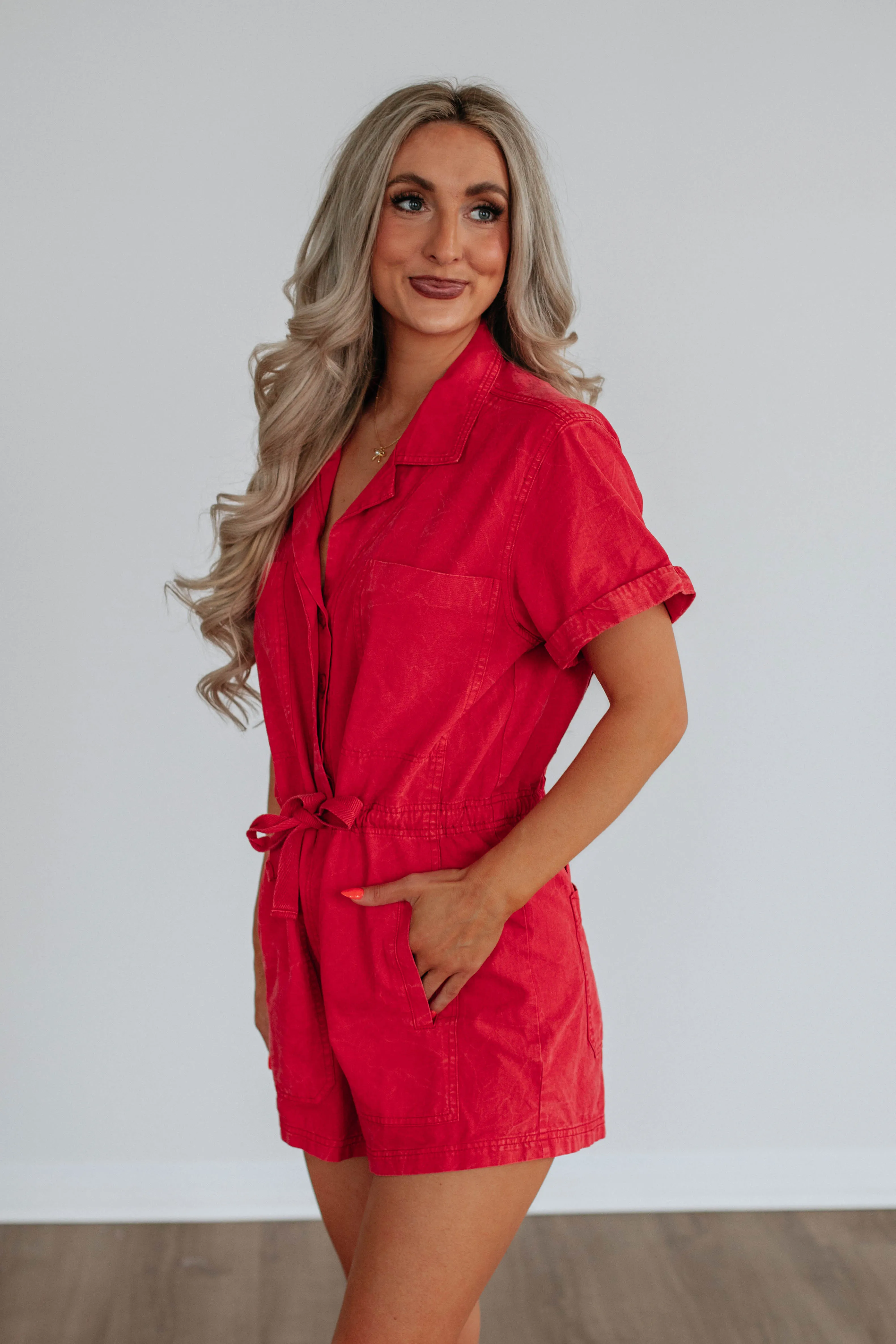 Lezley Denim Romper