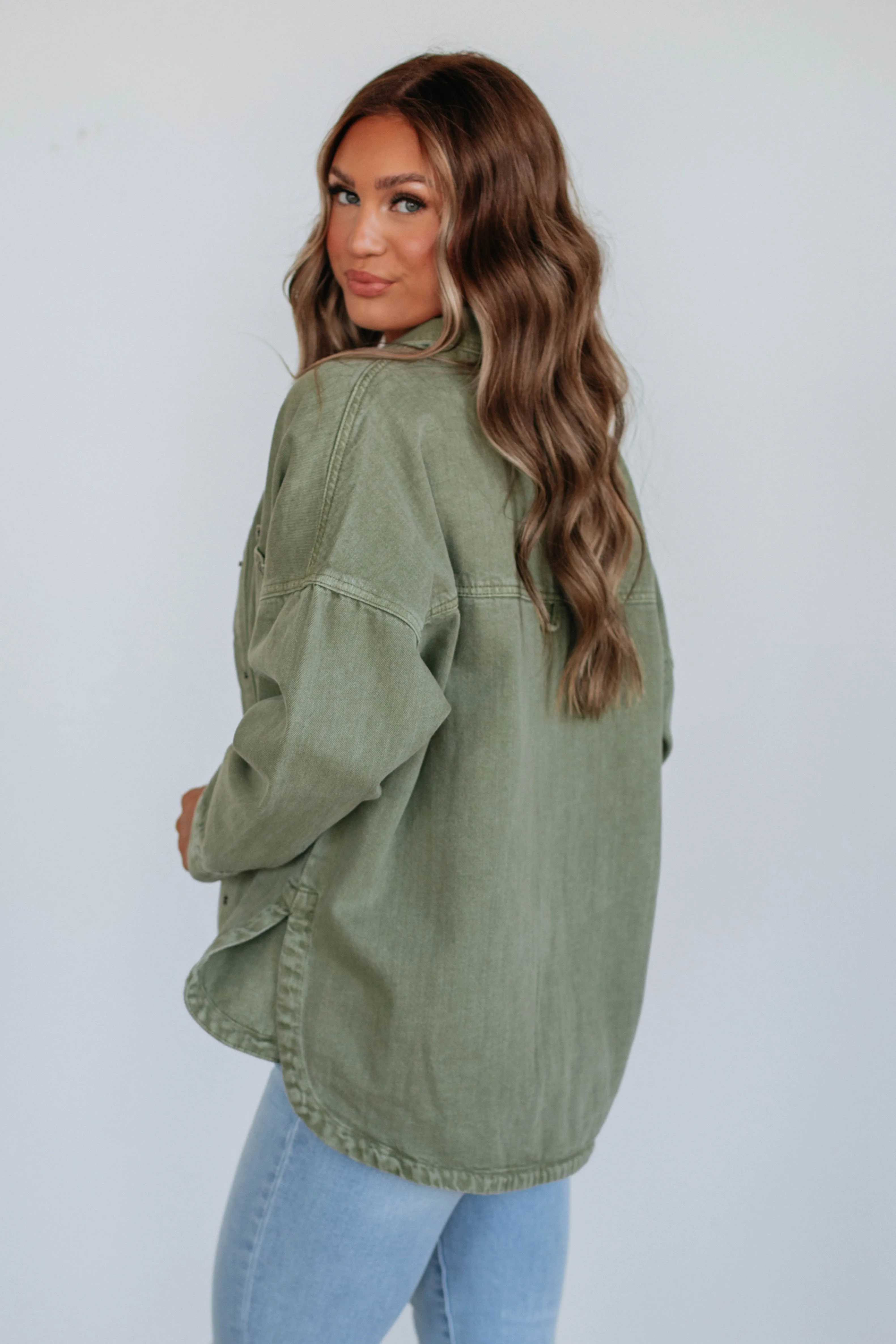 Lovelynn Shacket - Olive