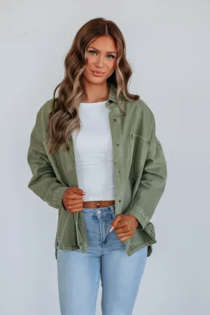 Lovelynn Shacket - Olive
