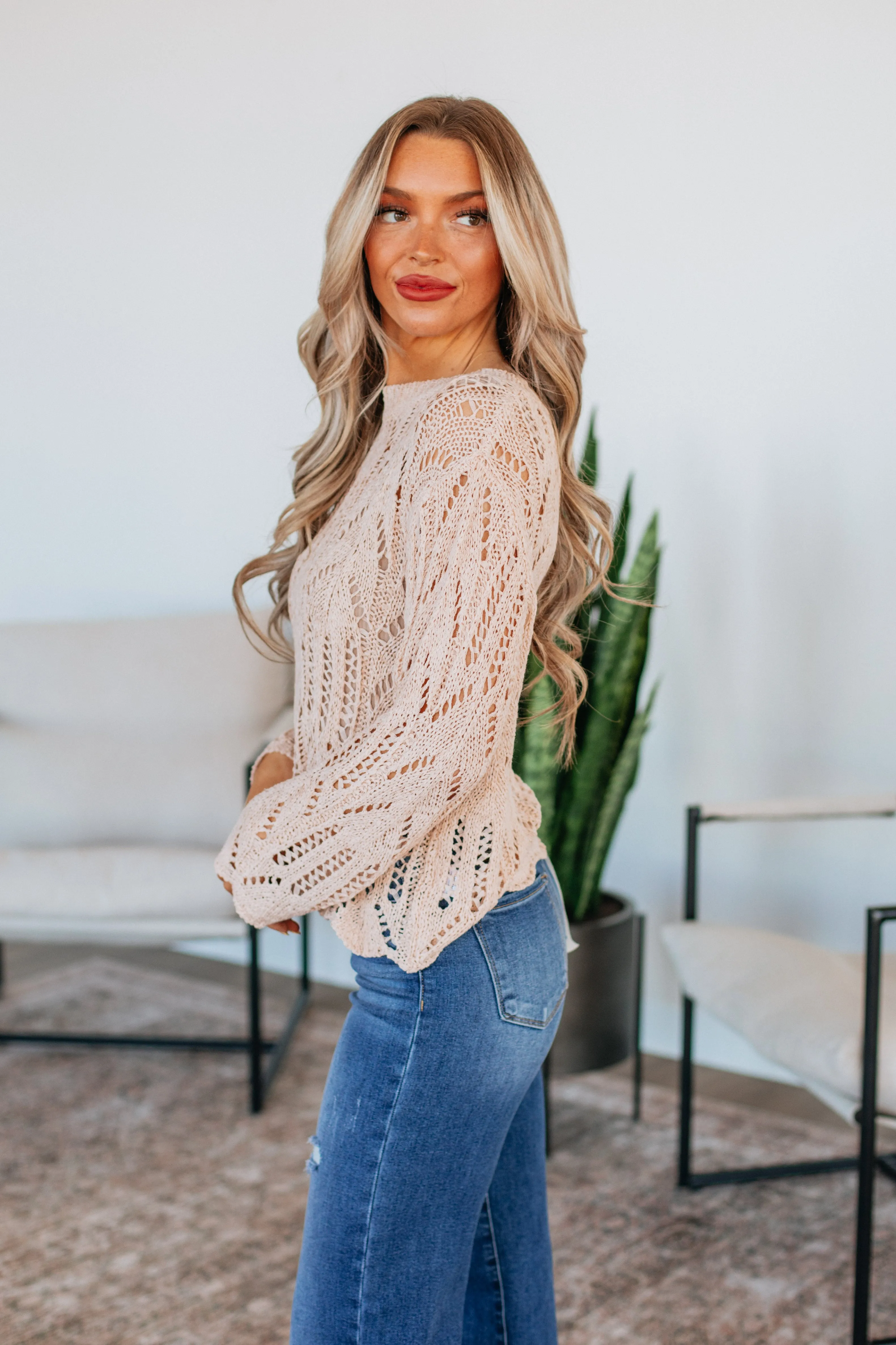 Maidie Knit Sweater - Sand