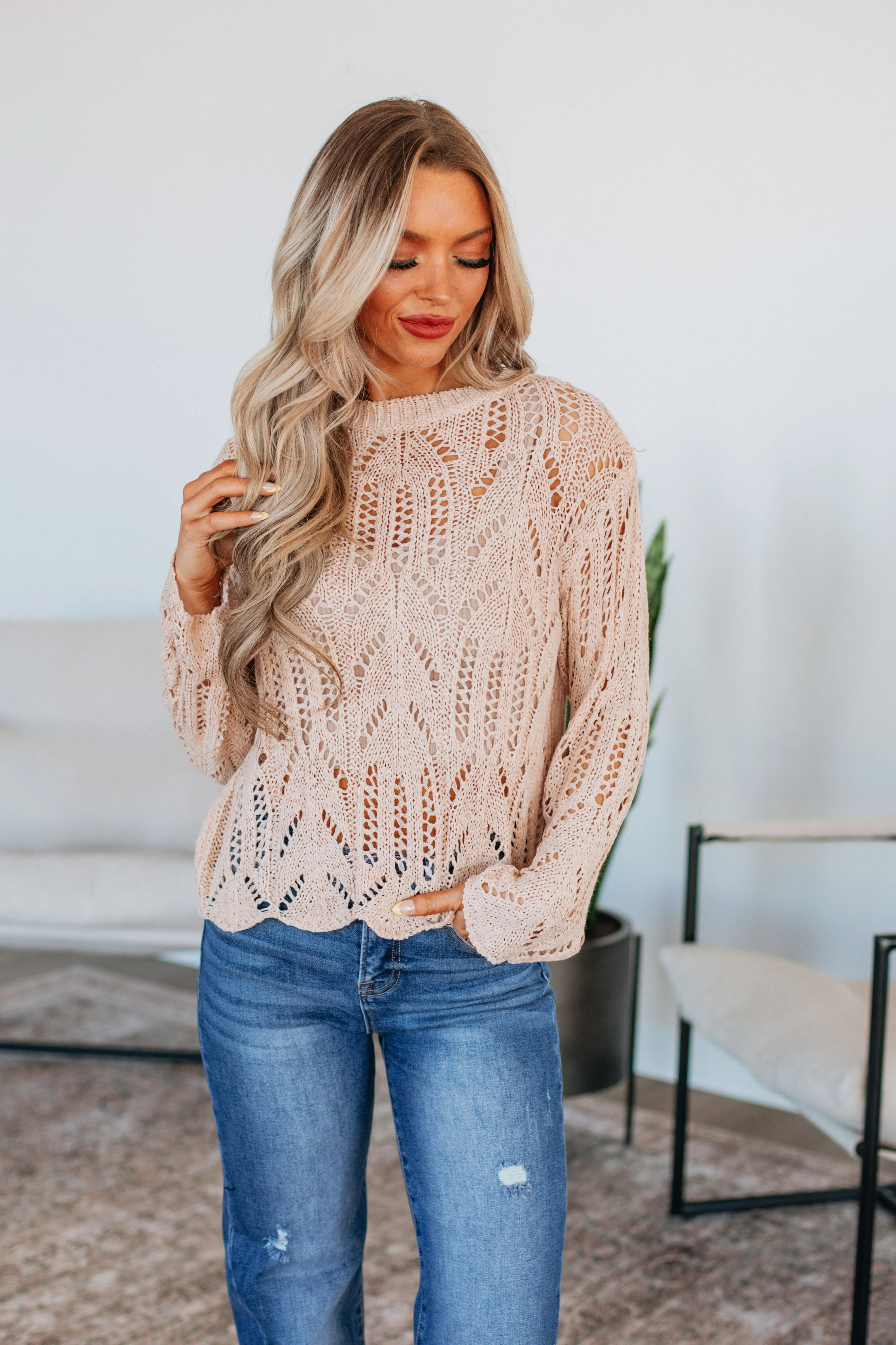 Maidie Knit Sweater - Sand