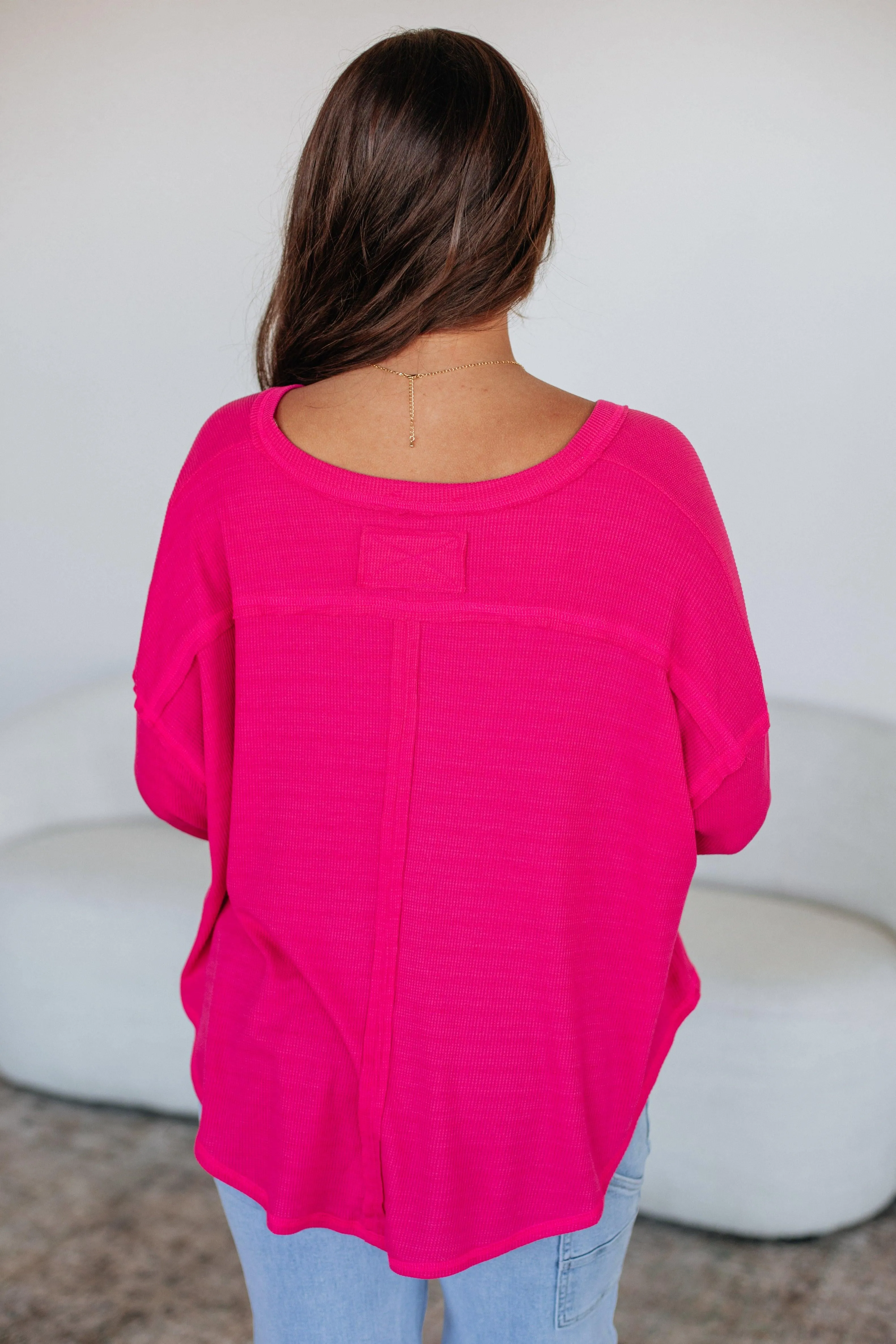 Matson Oversized Top - Fuchsia