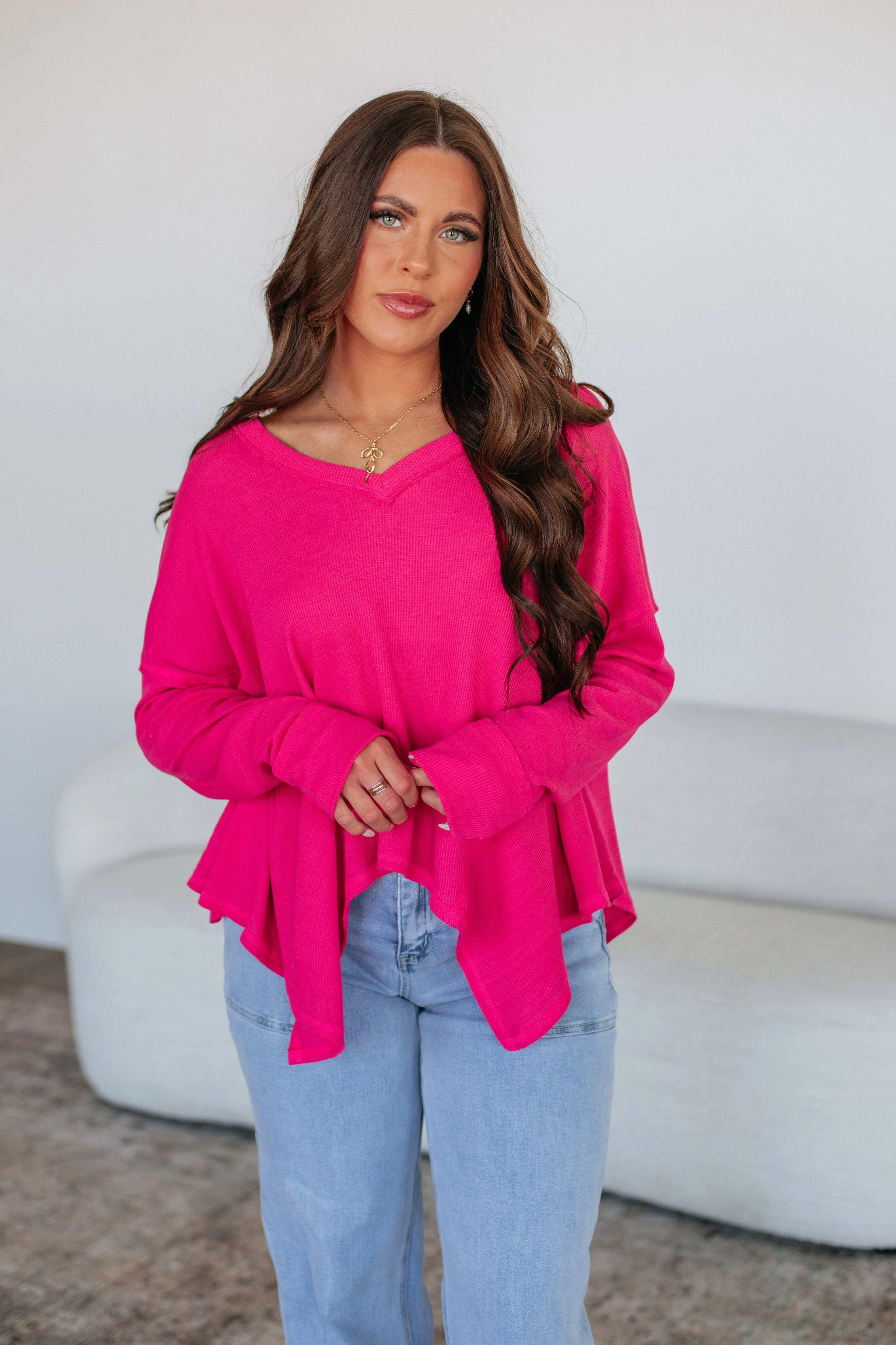 Matson Oversized Top - Fuchsia