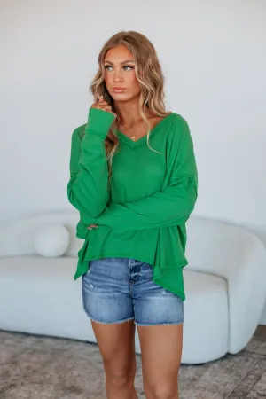 Matson Oversized Top - Kelly Green