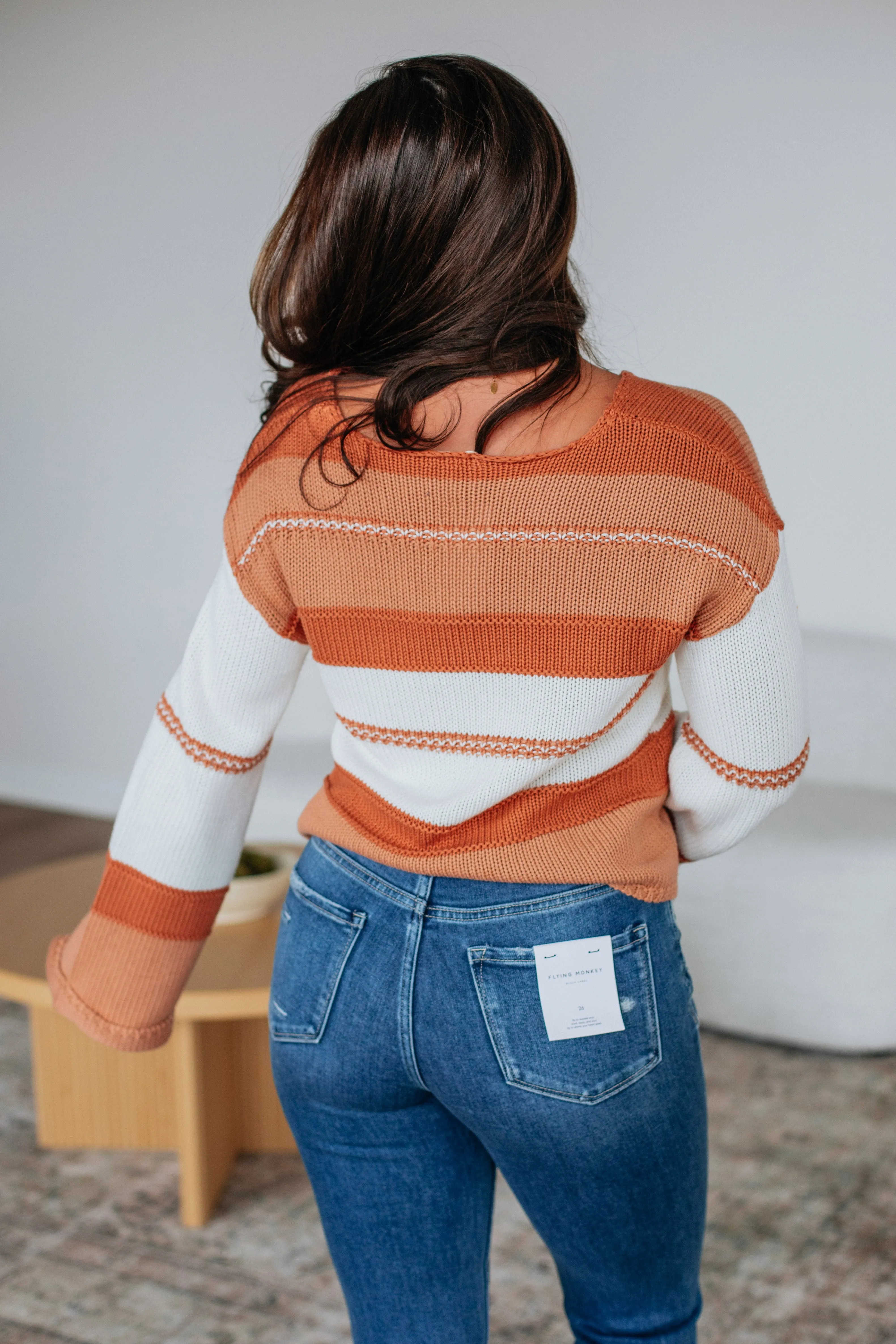 Mikella Colorblock Sweater - Clay Mix